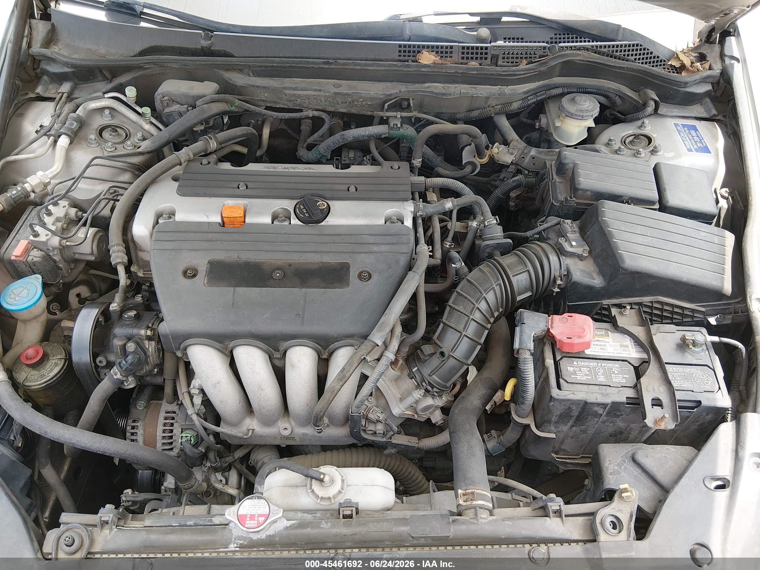 2006 Honda Accord 2.4 Lx Серебряный vin: 3HGCM56496G711226