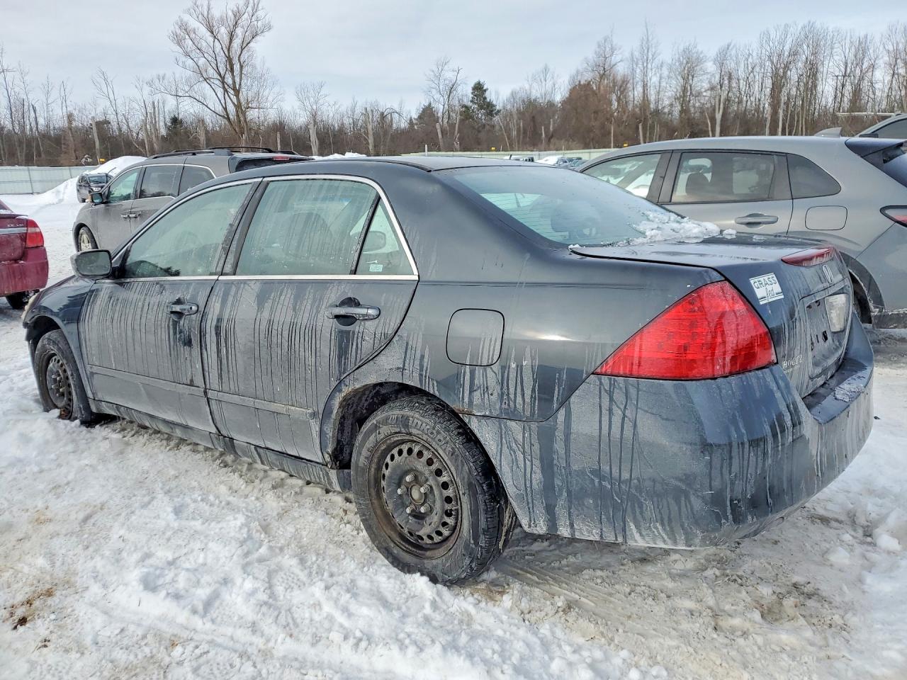 2007 Honda Accord Lx Gray vin: 3HGCM56497G701166