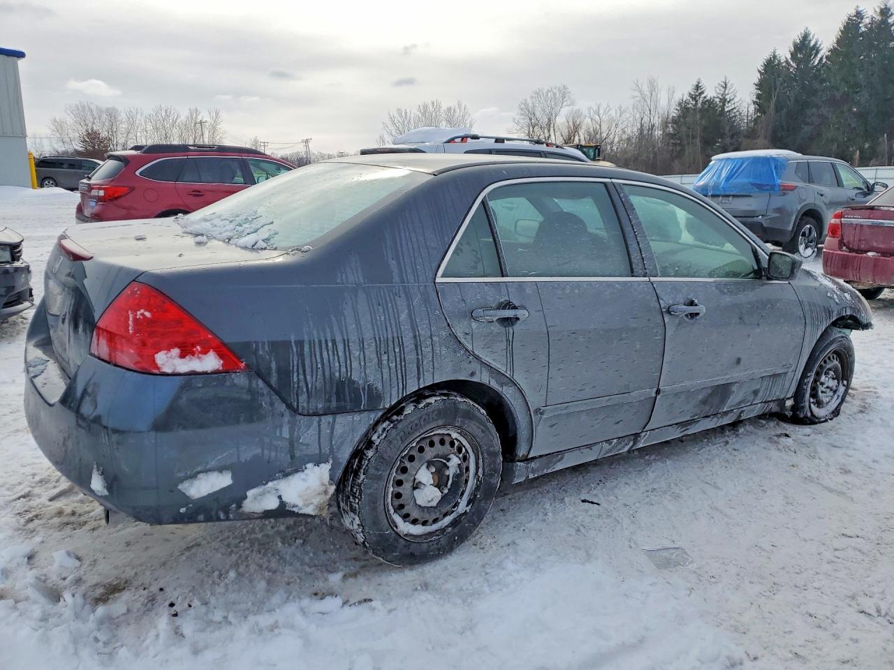 2007 Honda Accord Lx Gray vin: 3HGCM56497G701166
