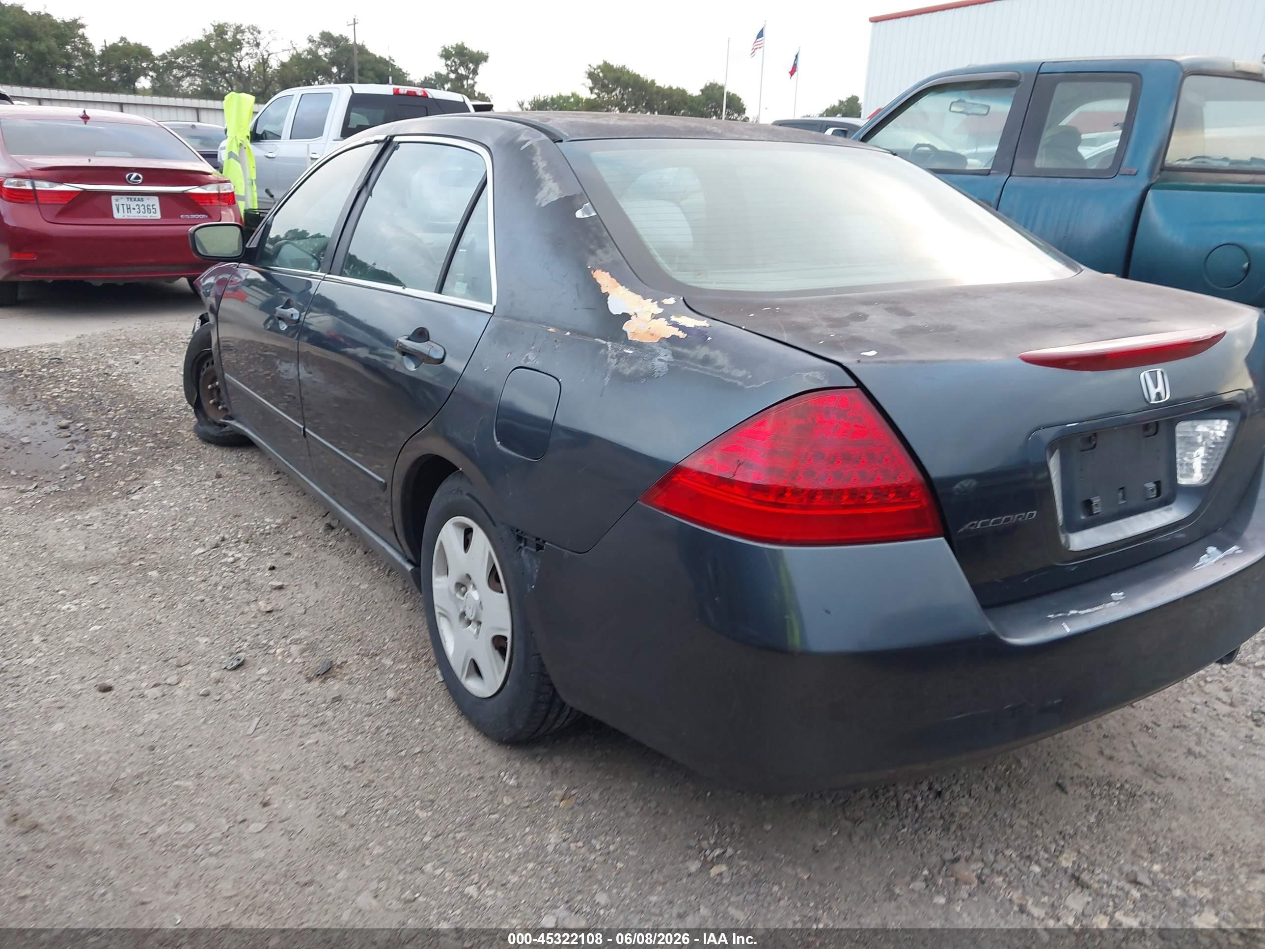 2007 Honda Accord 2.4 Lx Blue vin: 3HGCM56497G705217
