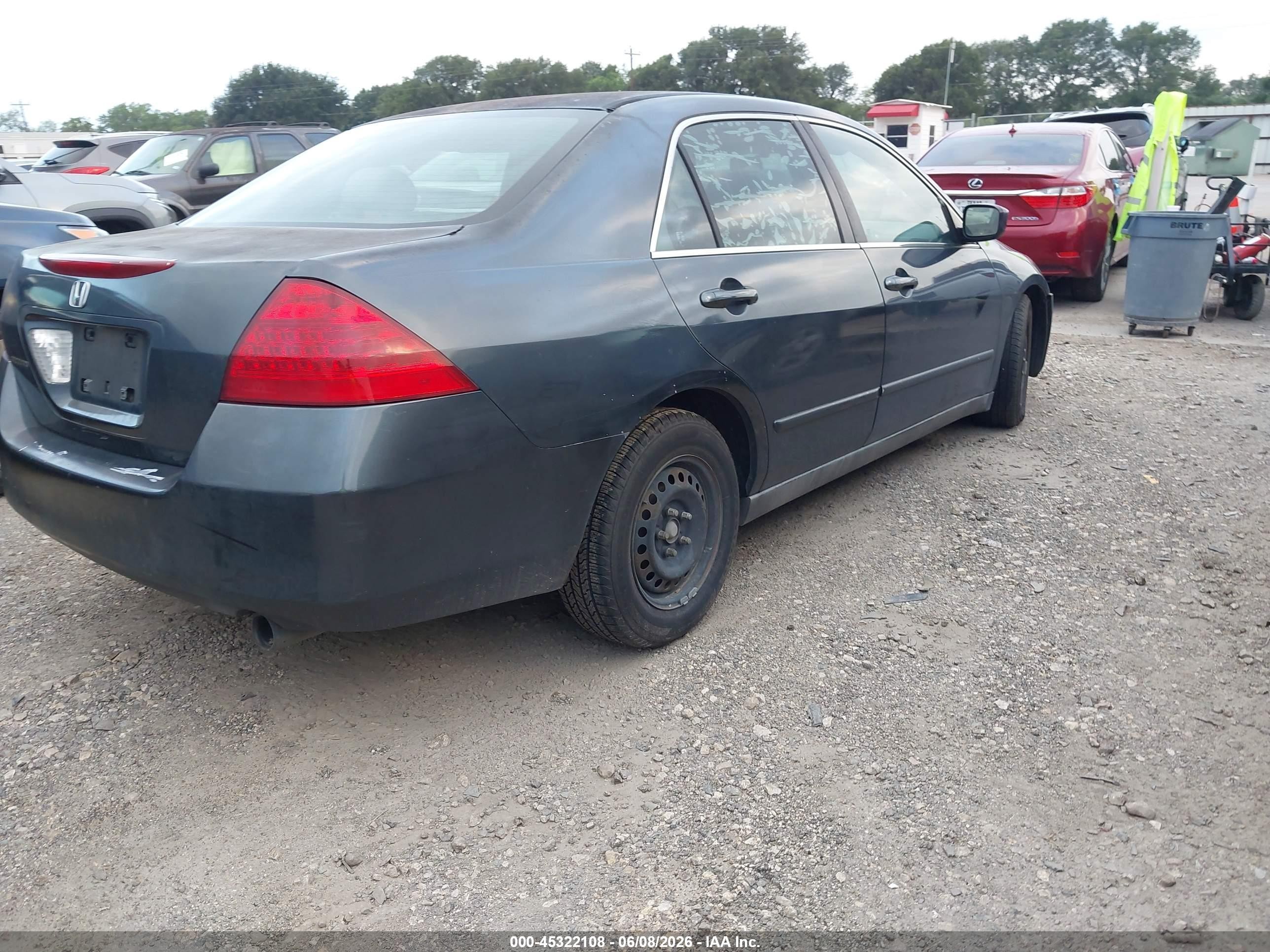 2007 Honda Accord 2.4 Lx Blue vin: 3HGCM56497G705217