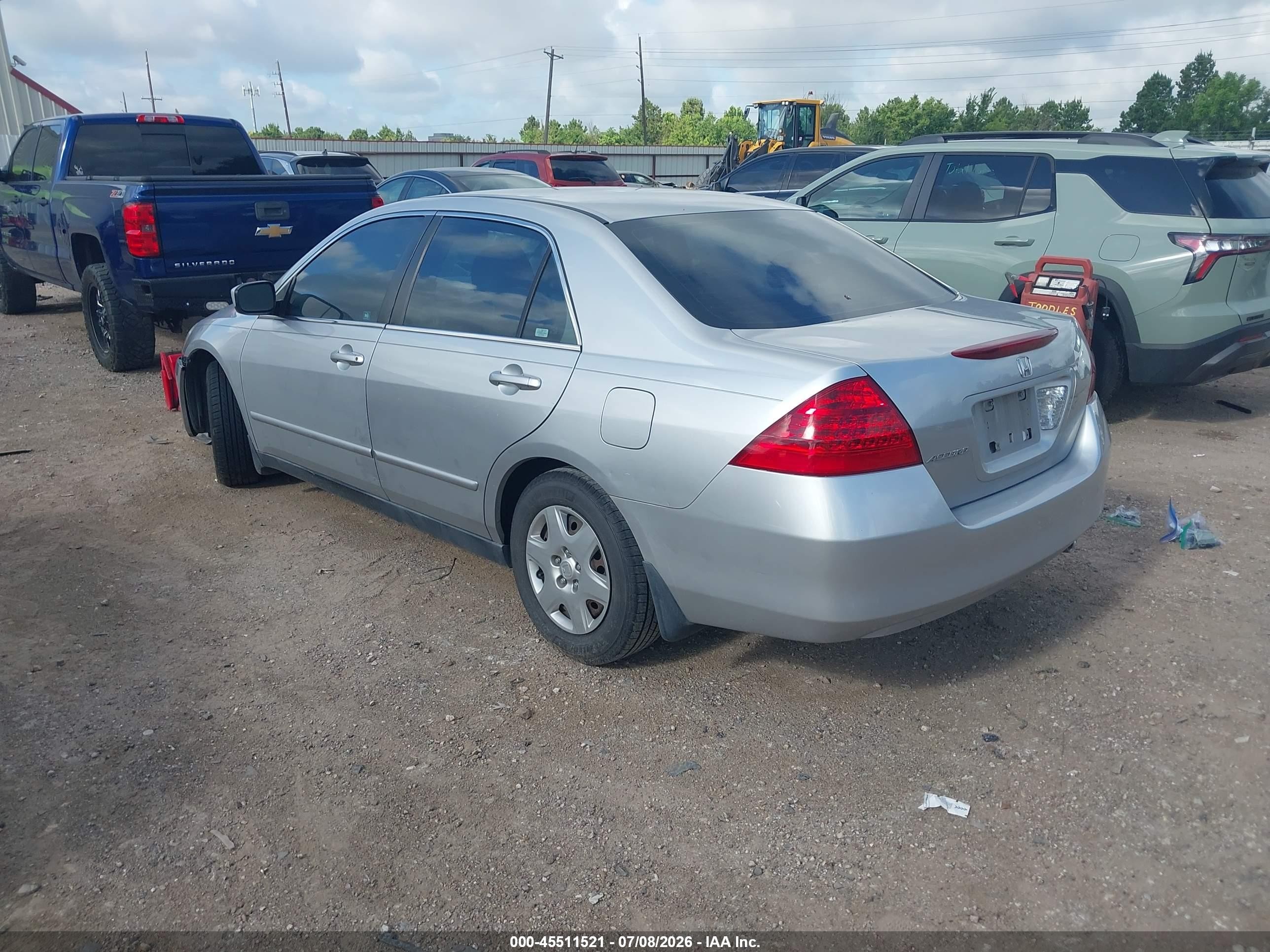 2007 Honda Accord 2.4 Lx Silver vin: 3HGCM56497G706576