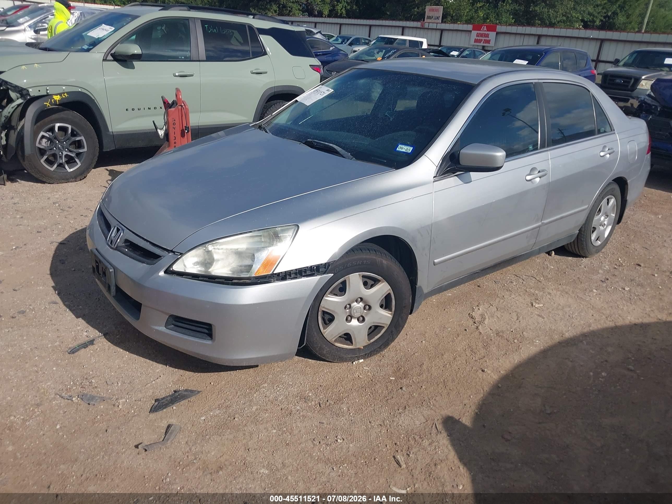 2007 Honda Accord 2.4 Lx Silver vin: 3HGCM56497G706576