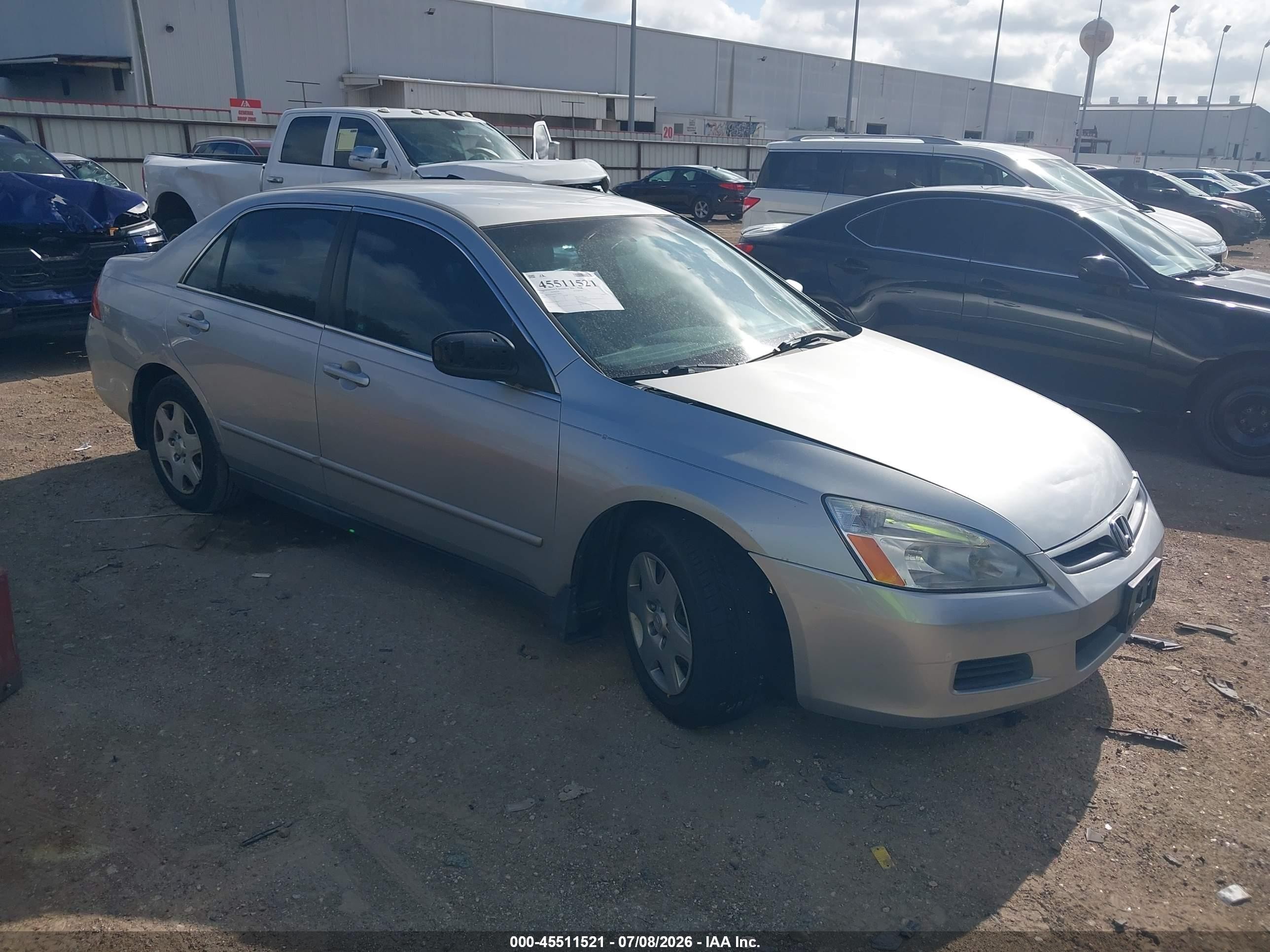 2007 Honda Accord 2.4 Lx Silver vin: 3HGCM56497G706576