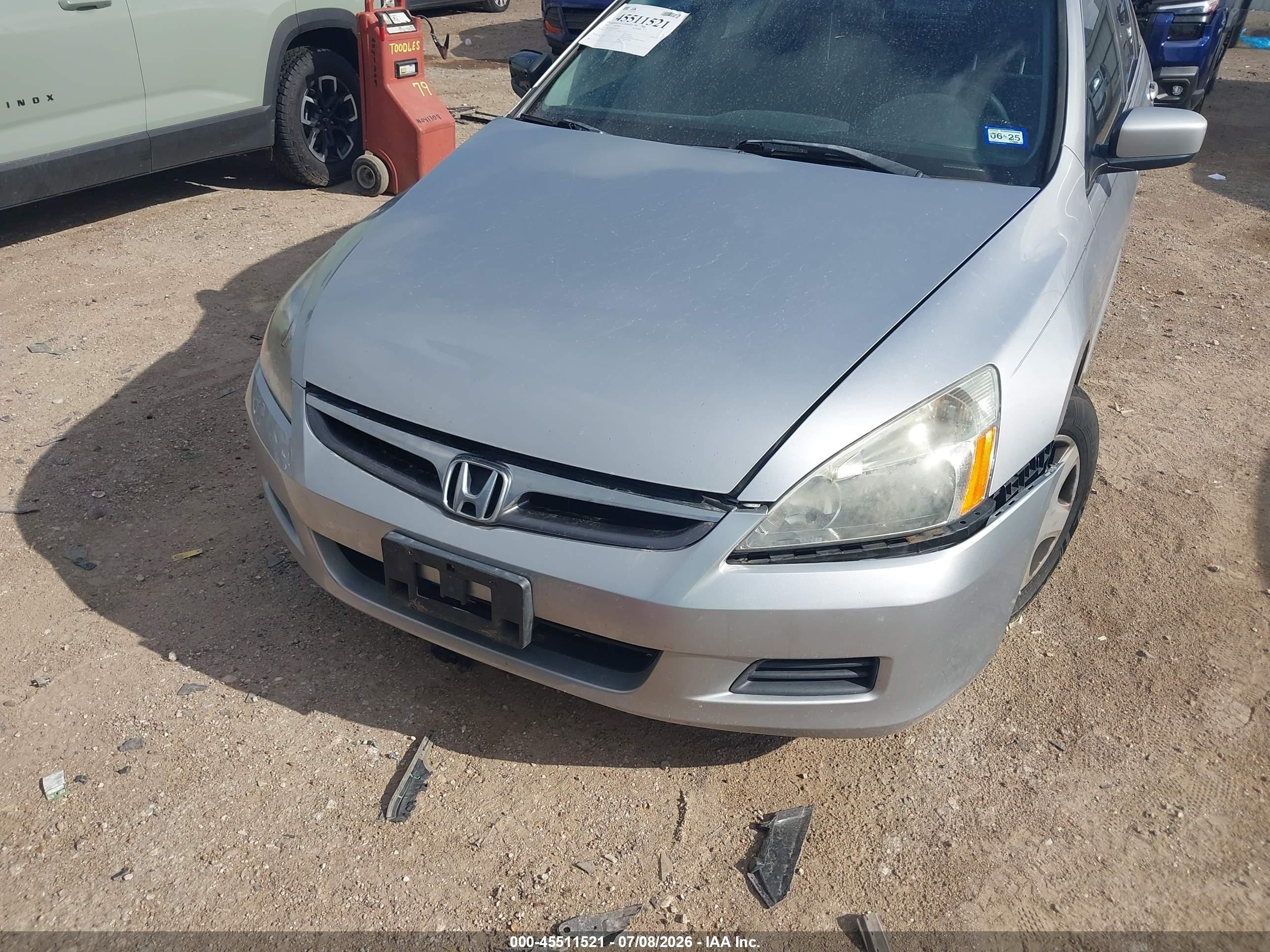 2007 Honda Accord 2.4 Lx Silver vin: 3HGCM56497G706576