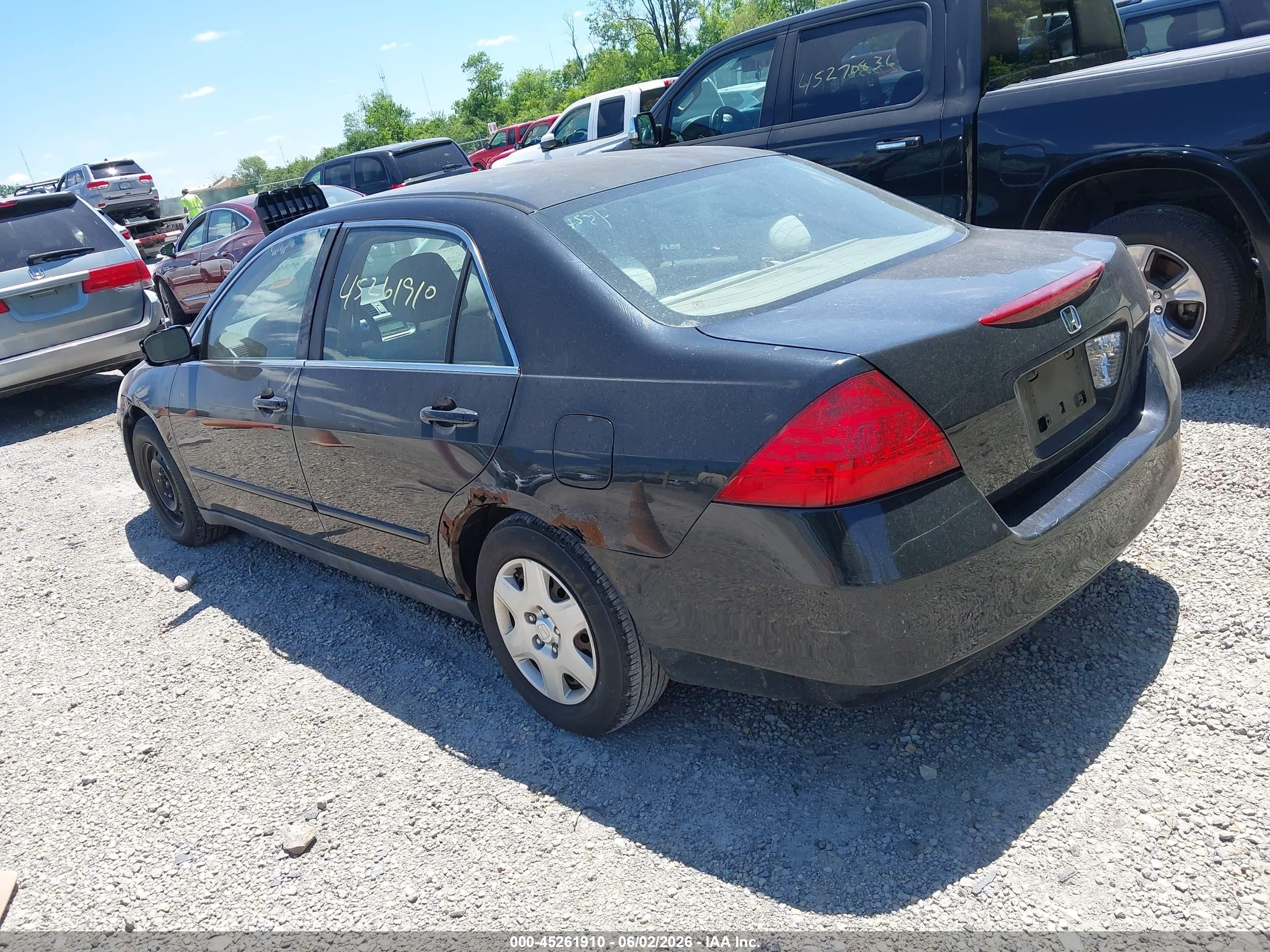2007 Honda Accord 2.4 Lx Черный vin: 3HGCM56497G707954