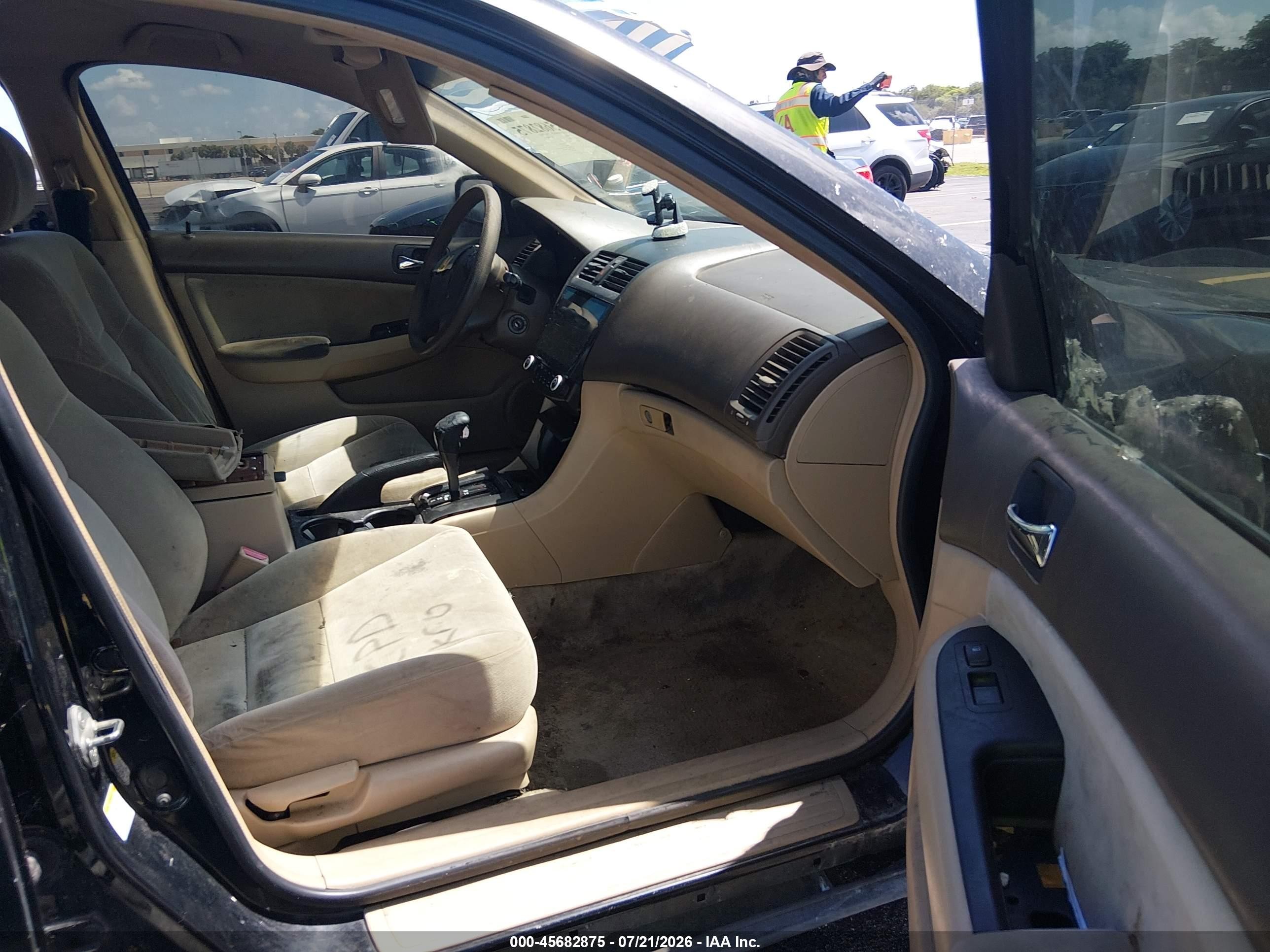 2007 Honda Accord 2.4 Lx Black vin: 3HGCM56497G709591