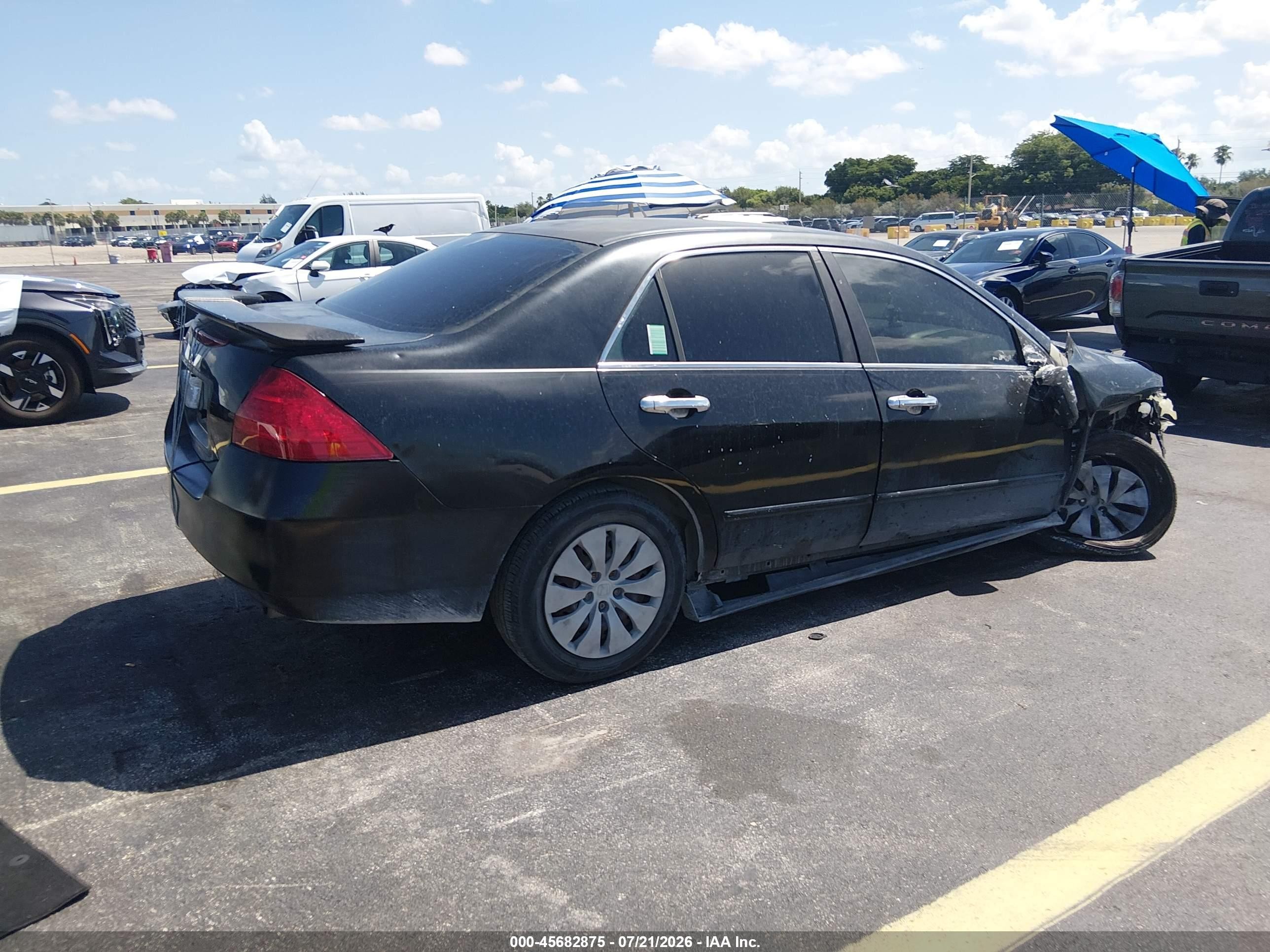 2007 Honda Accord 2.4 Lx Black vin: 3HGCM56497G709591