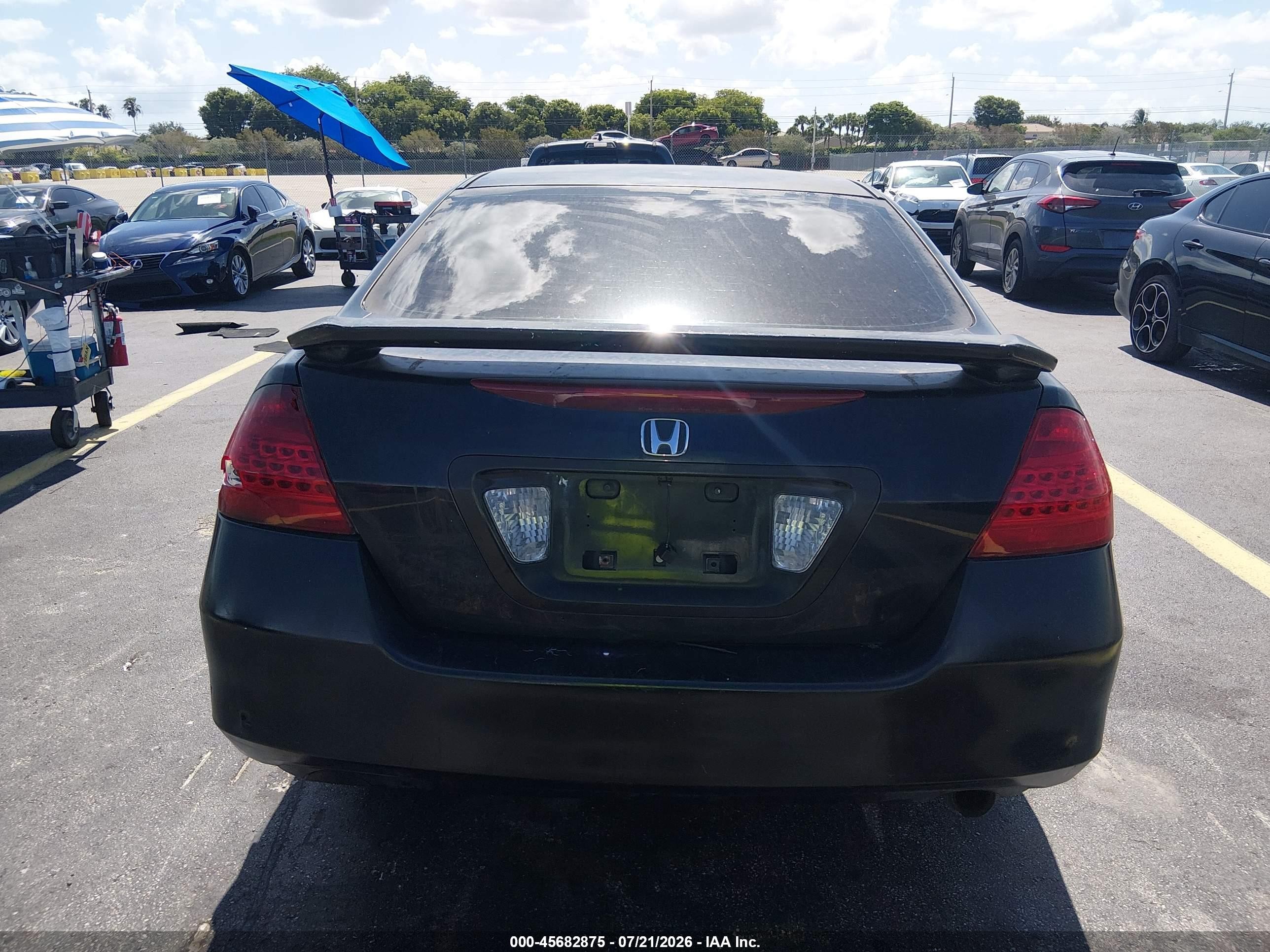2007 Honda Accord 2.4 Lx Black vin: 3HGCM56497G709591
