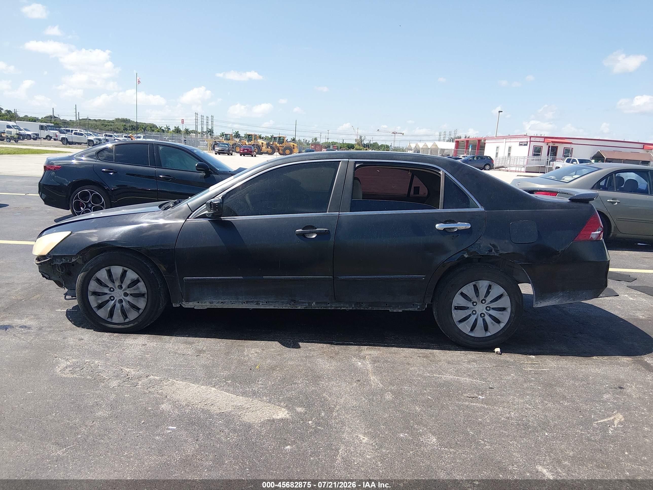 2007 Honda Accord 2.4 Lx Black vin: 3HGCM56497G709591