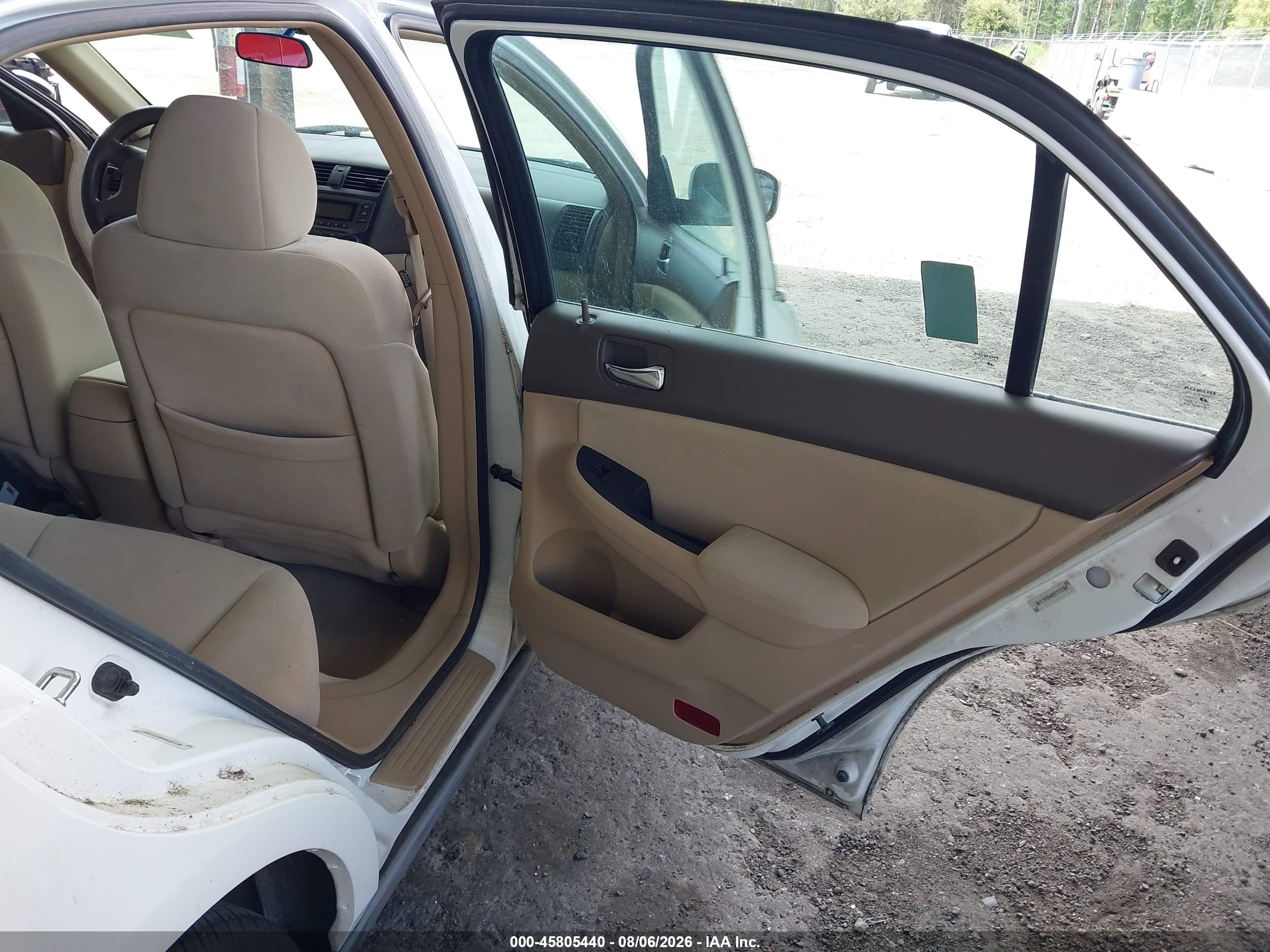 2006 Honda Accord 2.4 Lx White vin: 3HGCM564X6G703264