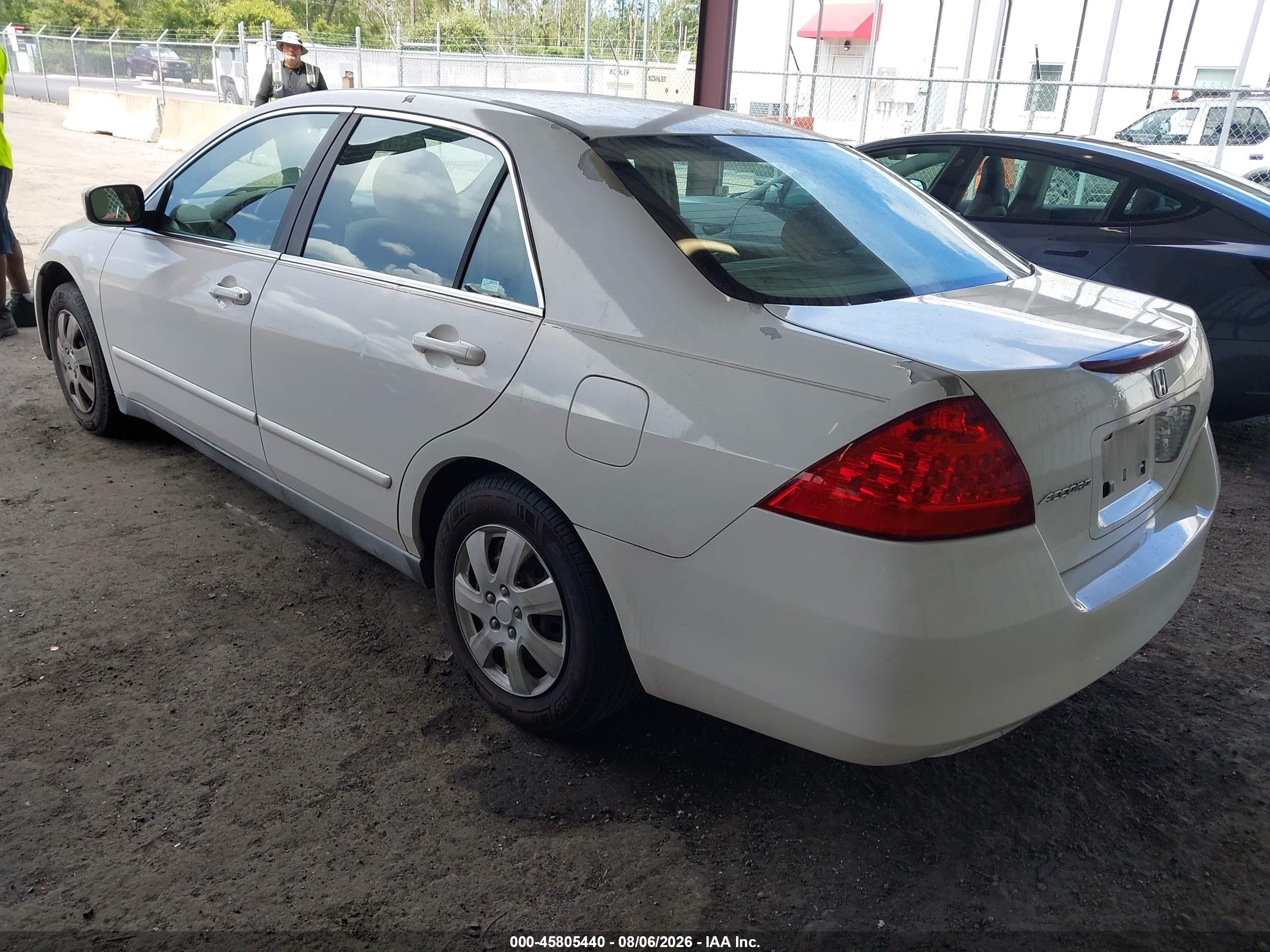 2006 Honda Accord 2.4 Lx White vin: 3HGCM564X6G703264