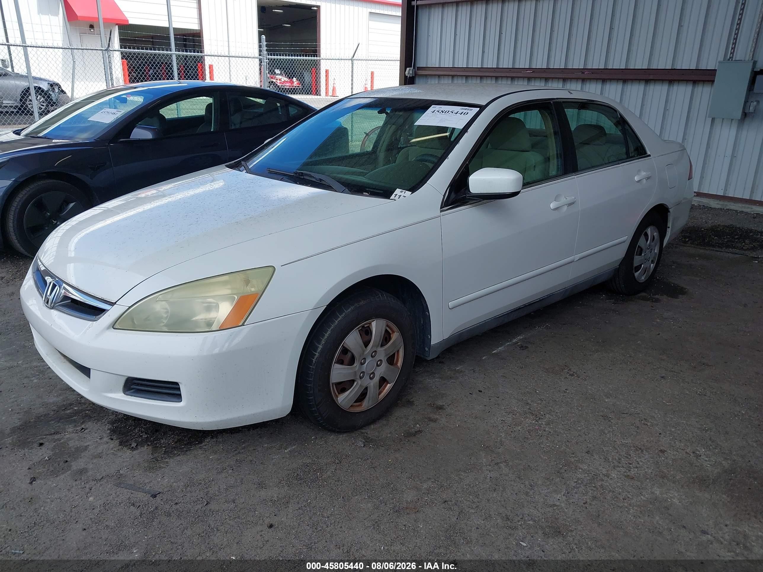 2006 Honda Accord 2.4 Lx White vin: 3HGCM564X6G703264