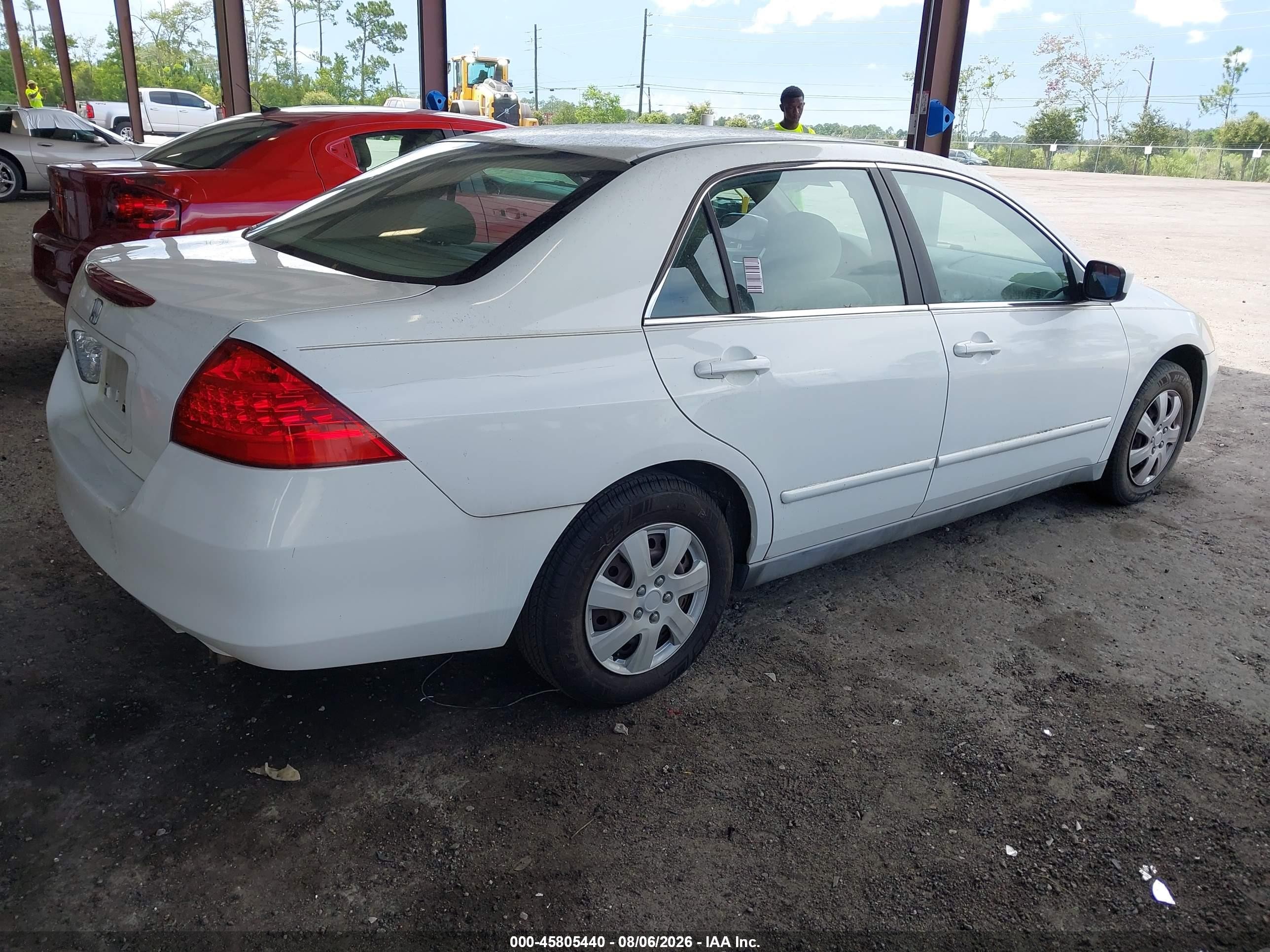 2006 Honda Accord 2.4 Lx White vin: 3HGCM564X6G703264