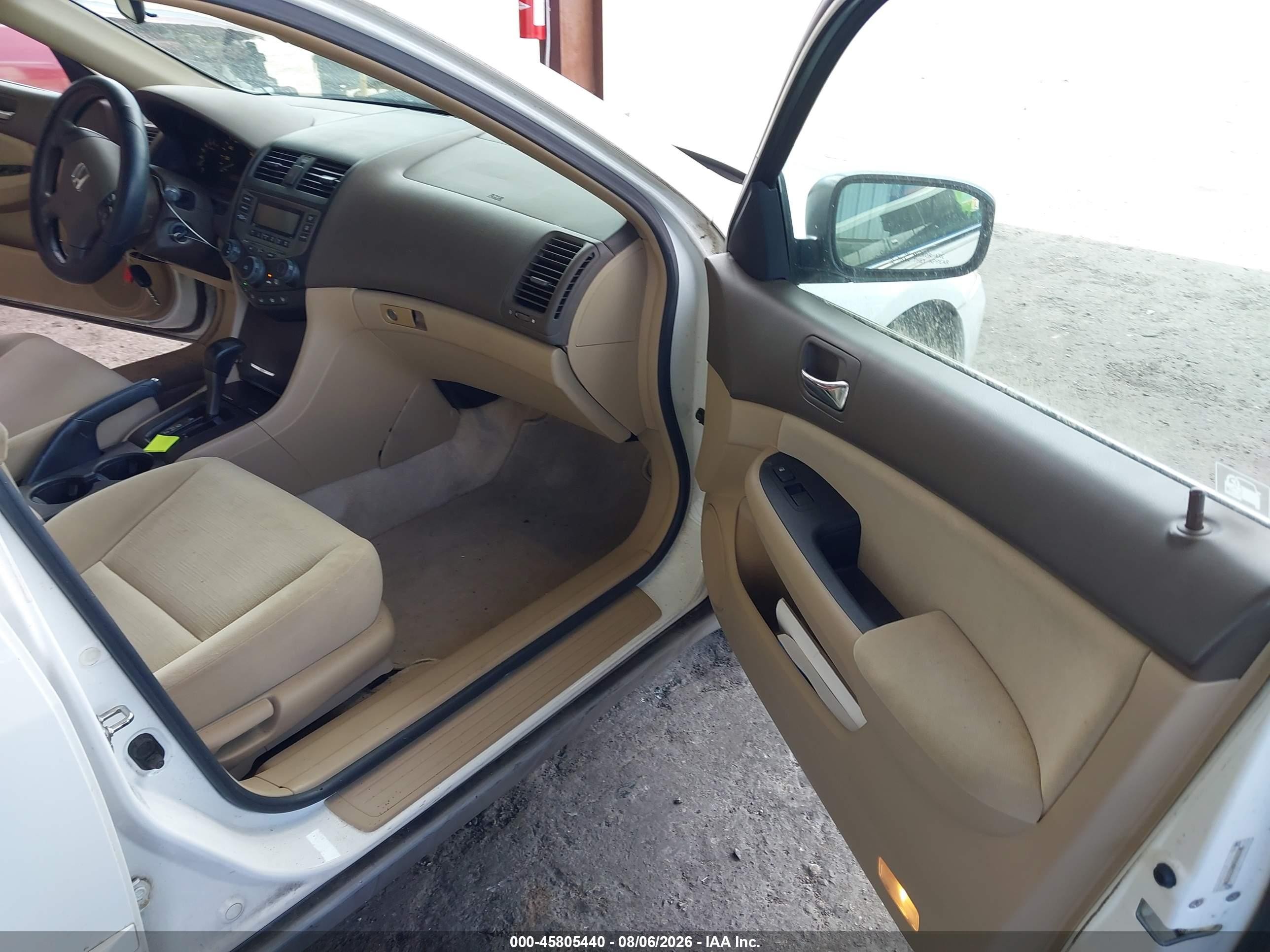 2006 Honda Accord 2.4 Lx White vin: 3HGCM564X6G703264
