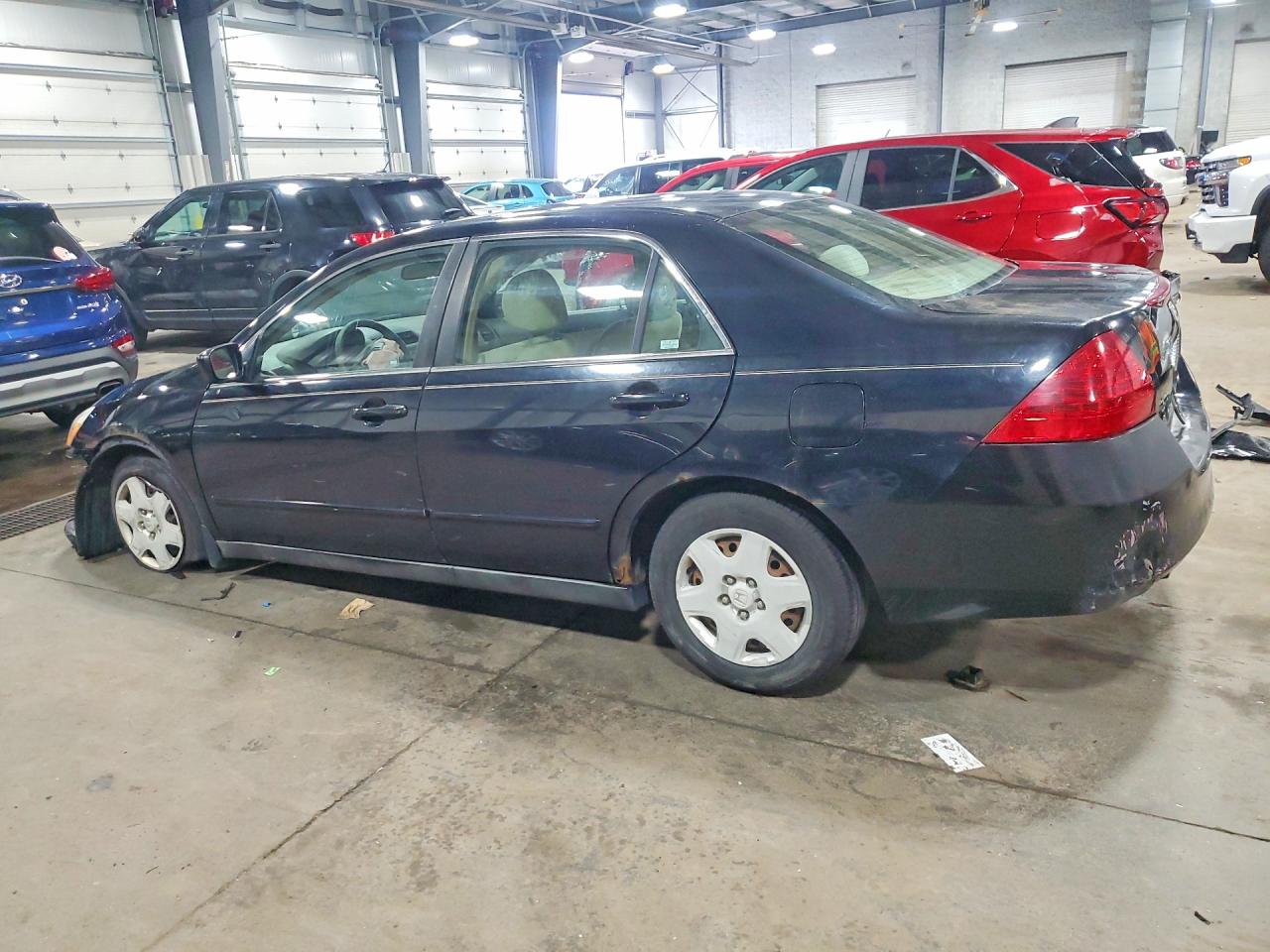 2007 Honda Accord Lx Black vin: 3HGCM564X7G704884