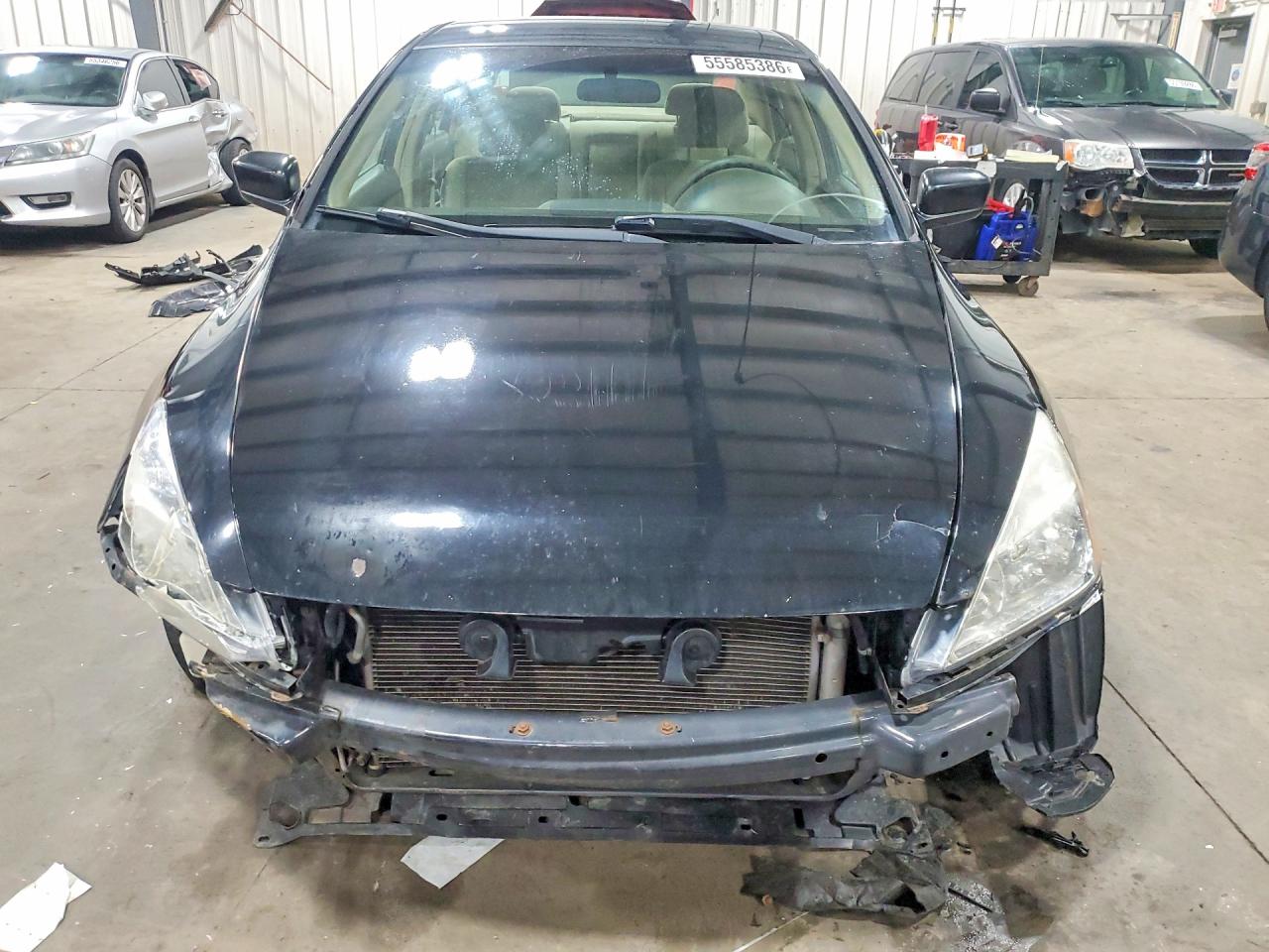 2007 Honda Accord Lx Black vin: 3HGCM564X7G704884