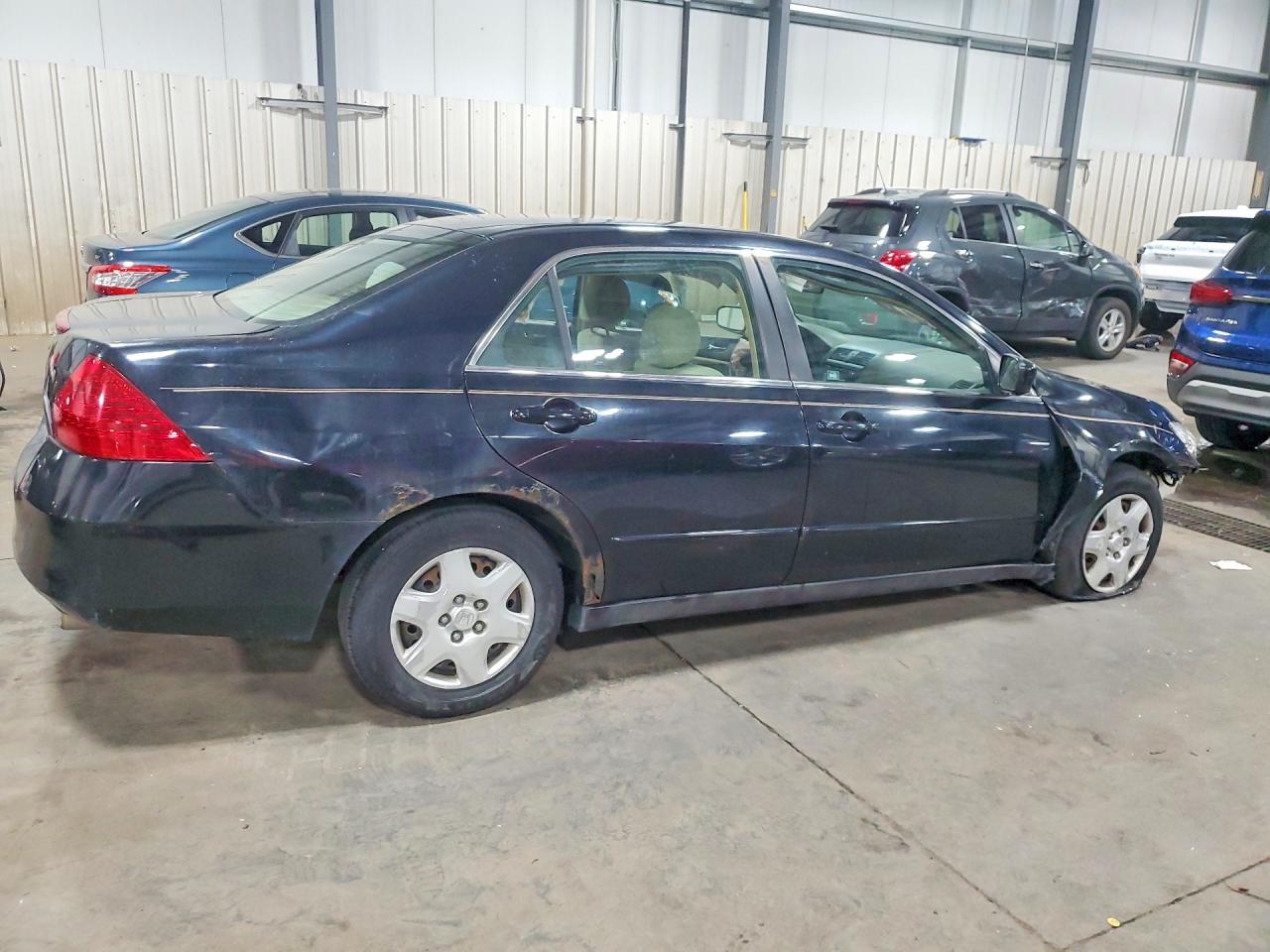 2007 Honda Accord Lx Black vin: 3HGCM564X7G704884