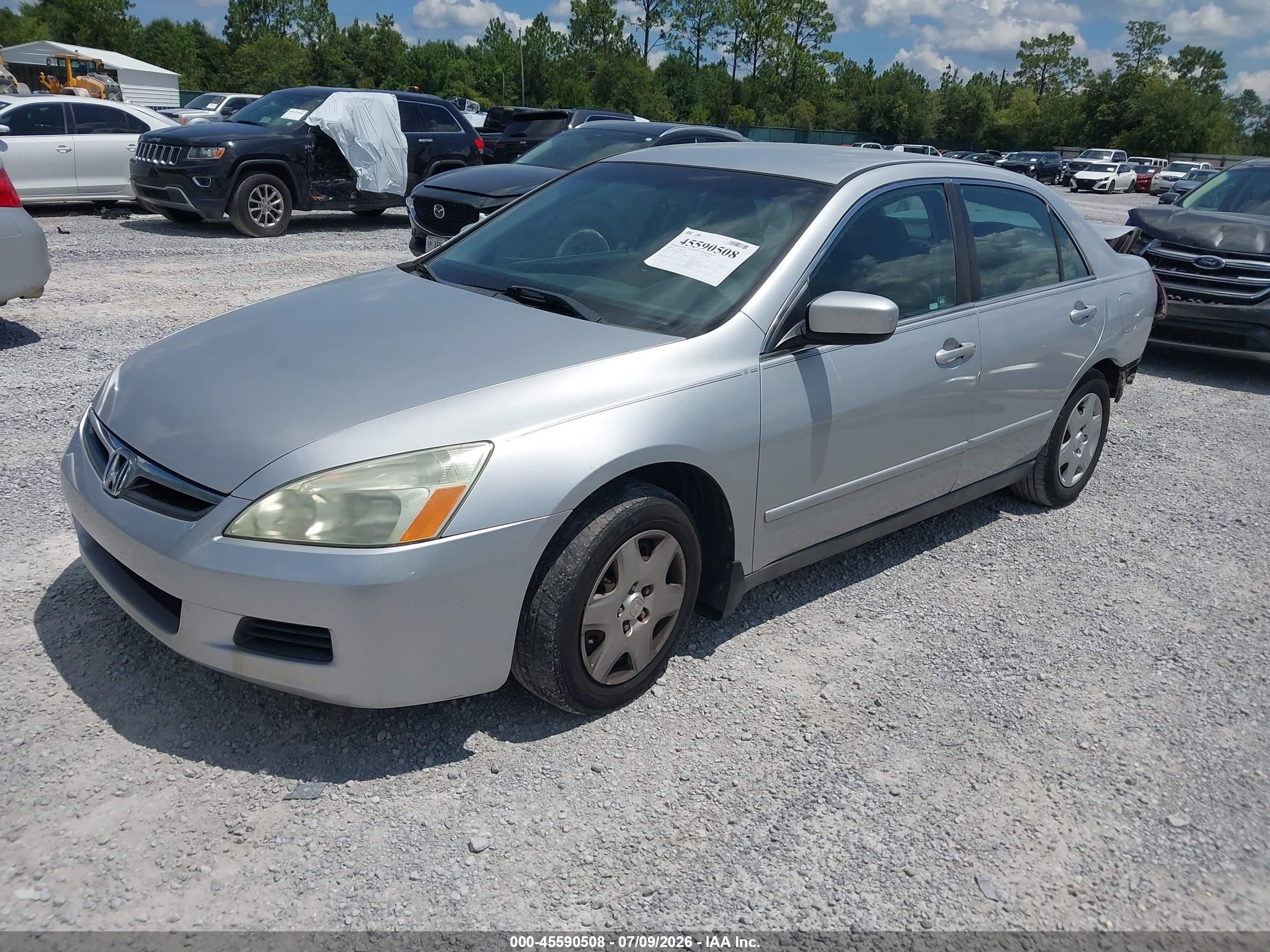 2007 Honda Accord 2.4 Lx Silver vin: 3HGCM564X7G711754
