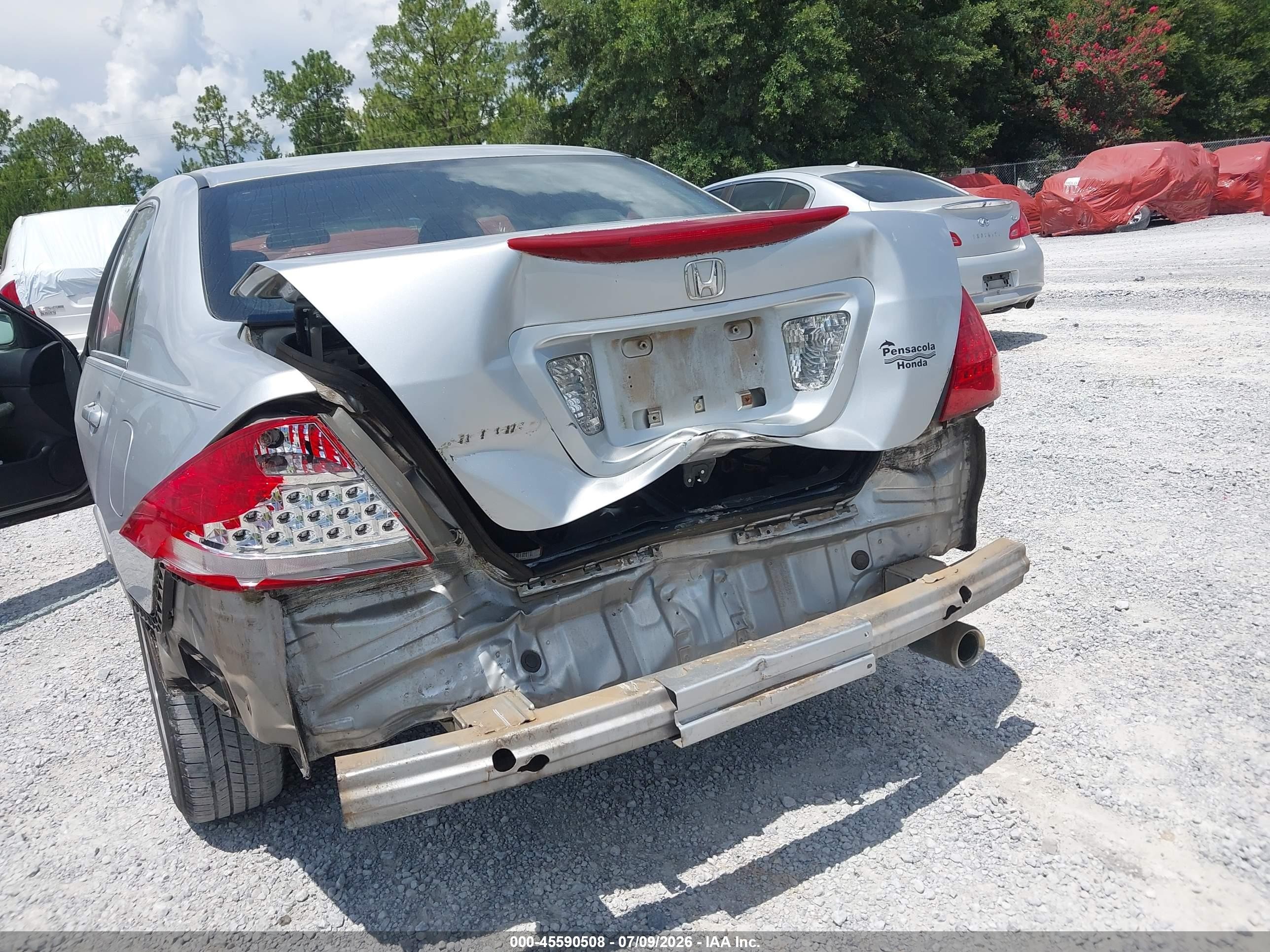 2007 Honda Accord 2.4 Lx Silver vin: 3HGCM564X7G711754