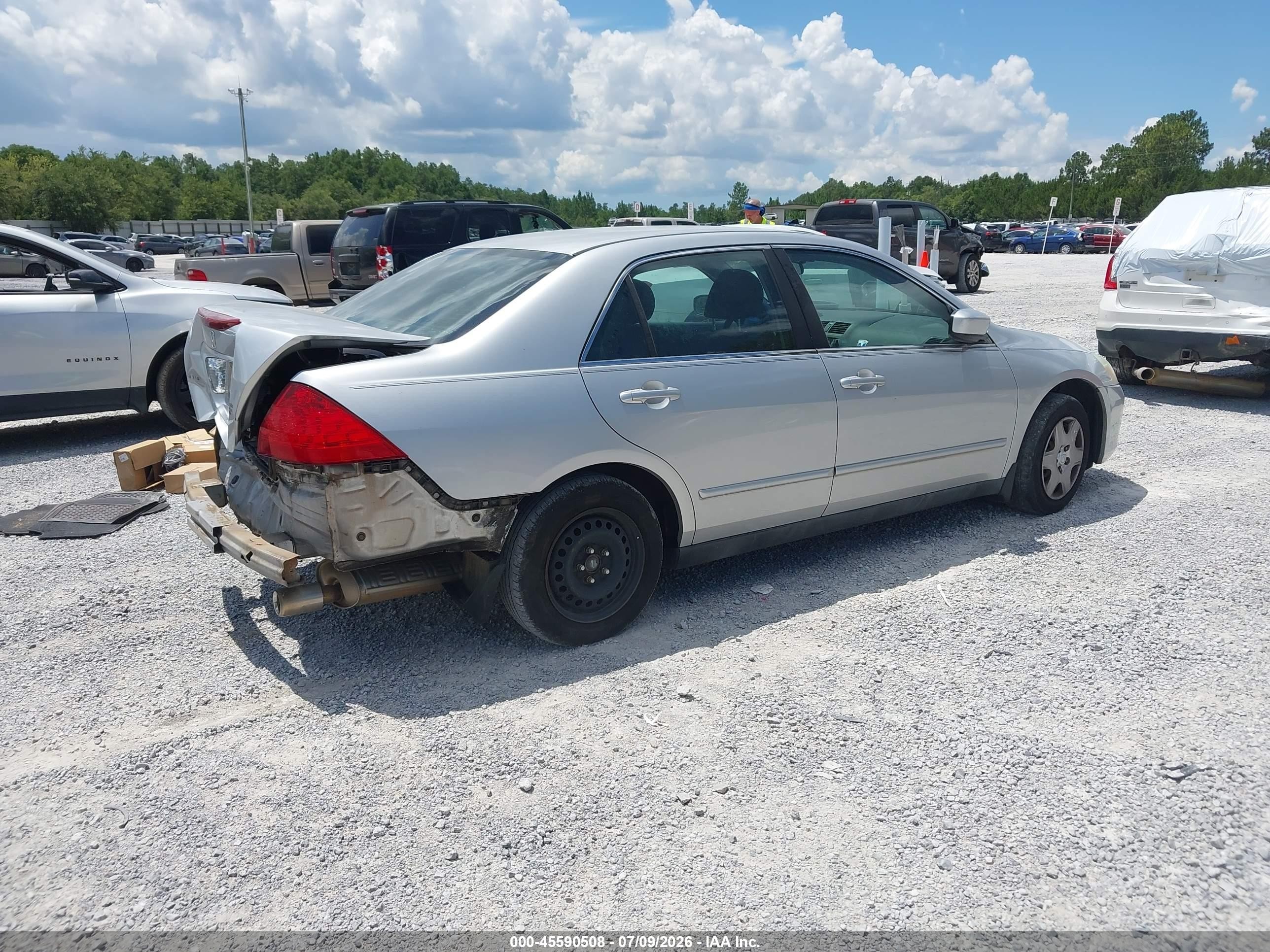 2007 Honda Accord 2.4 Lx Silver vin: 3HGCM564X7G711754