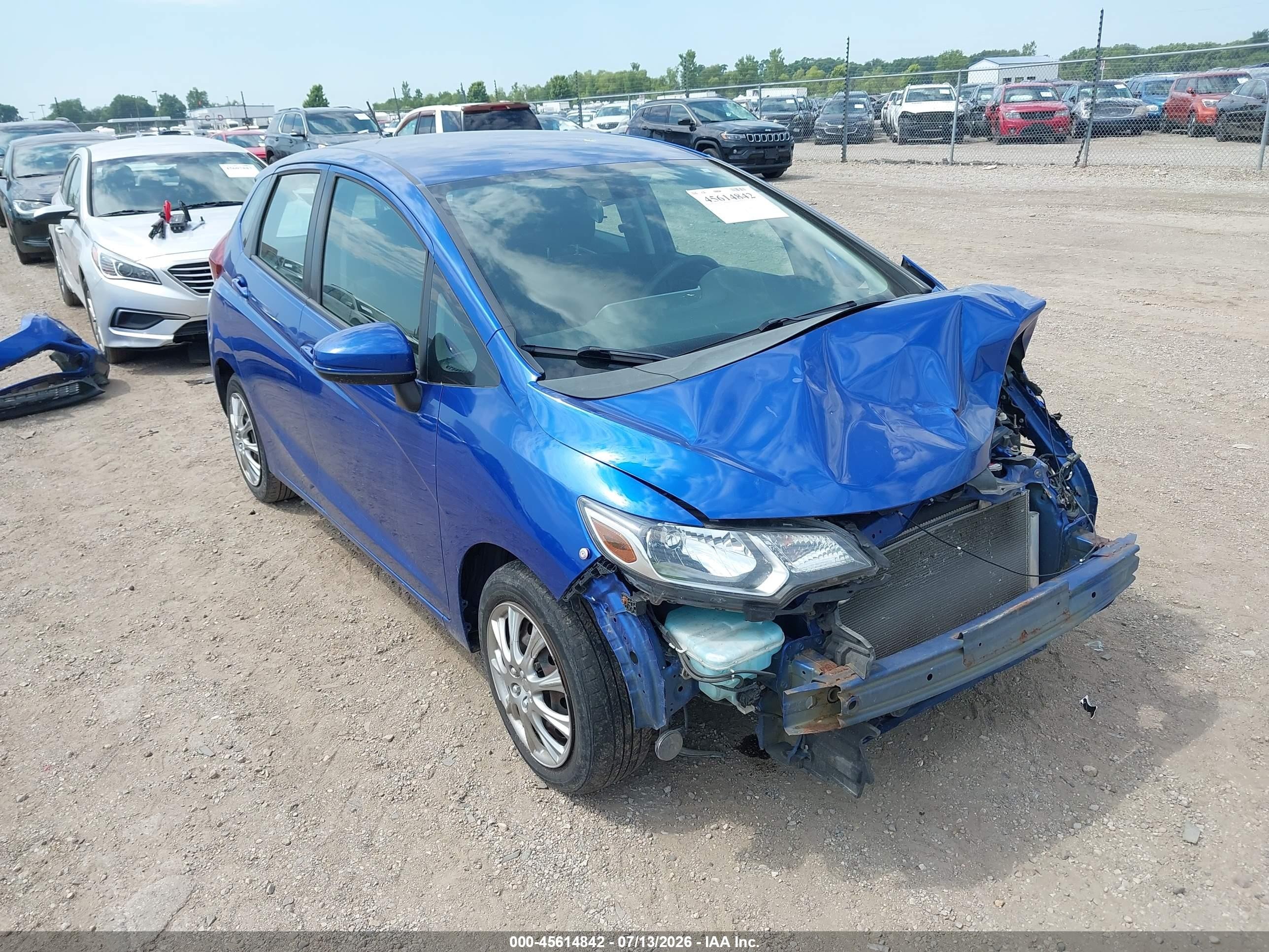 2015 Honda Fit Lx Синий vin: 3HGGK5G53FM728667