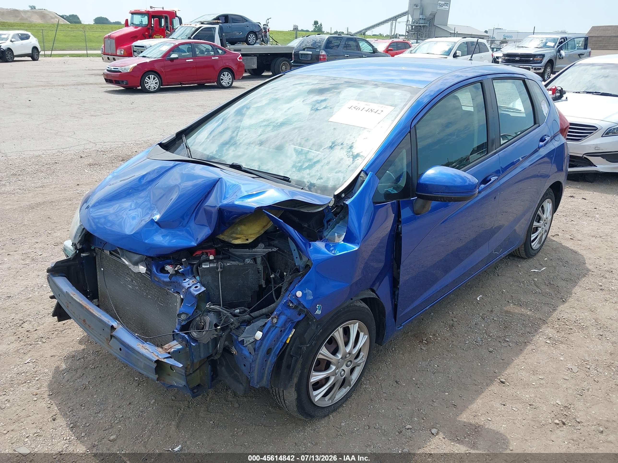 2015 Honda Fit Lx Синий vin: 3HGGK5G53FM728667