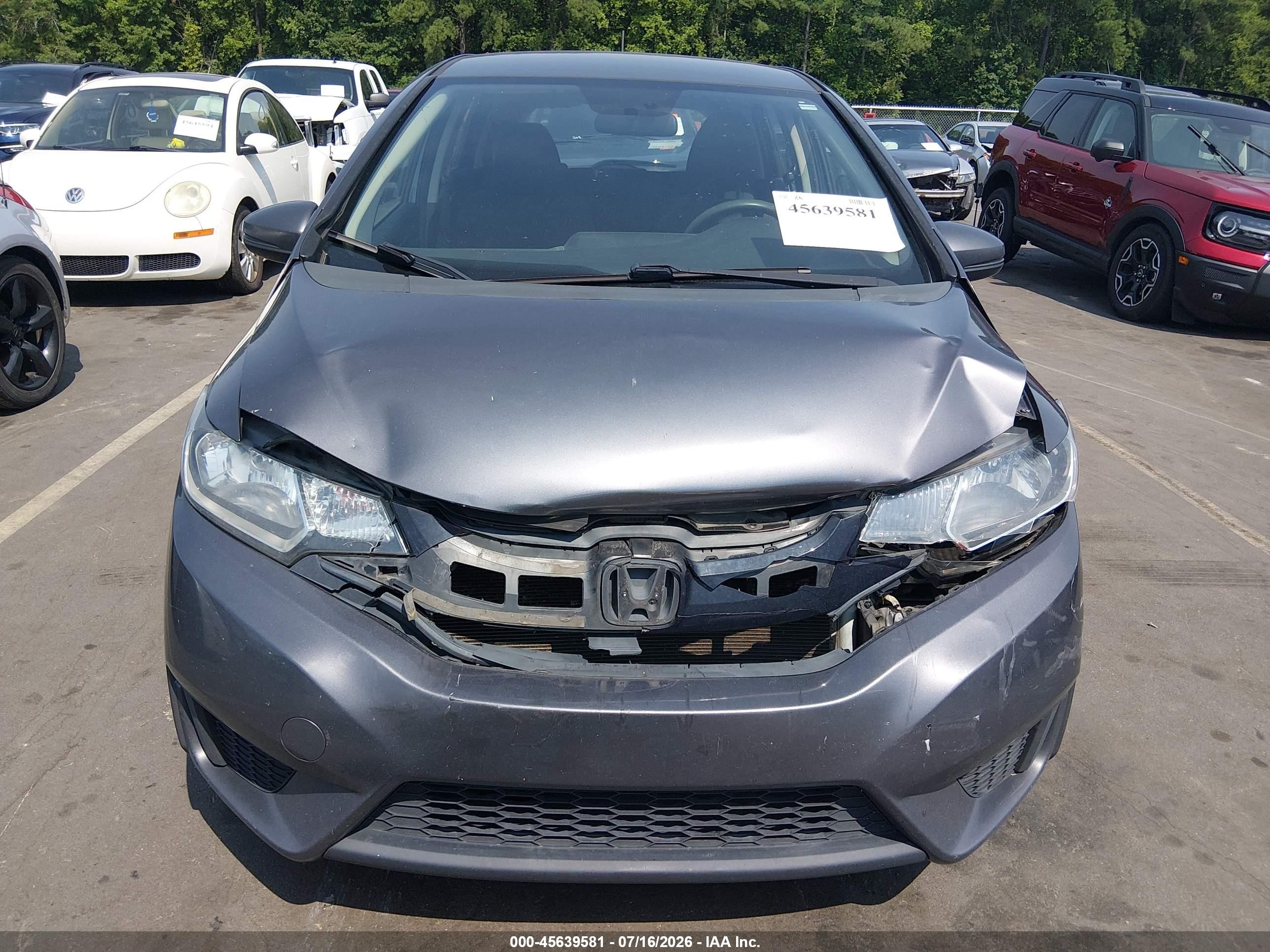 2015 Honda Fit Lx Серый vin: 3HGGK5G54FM724627