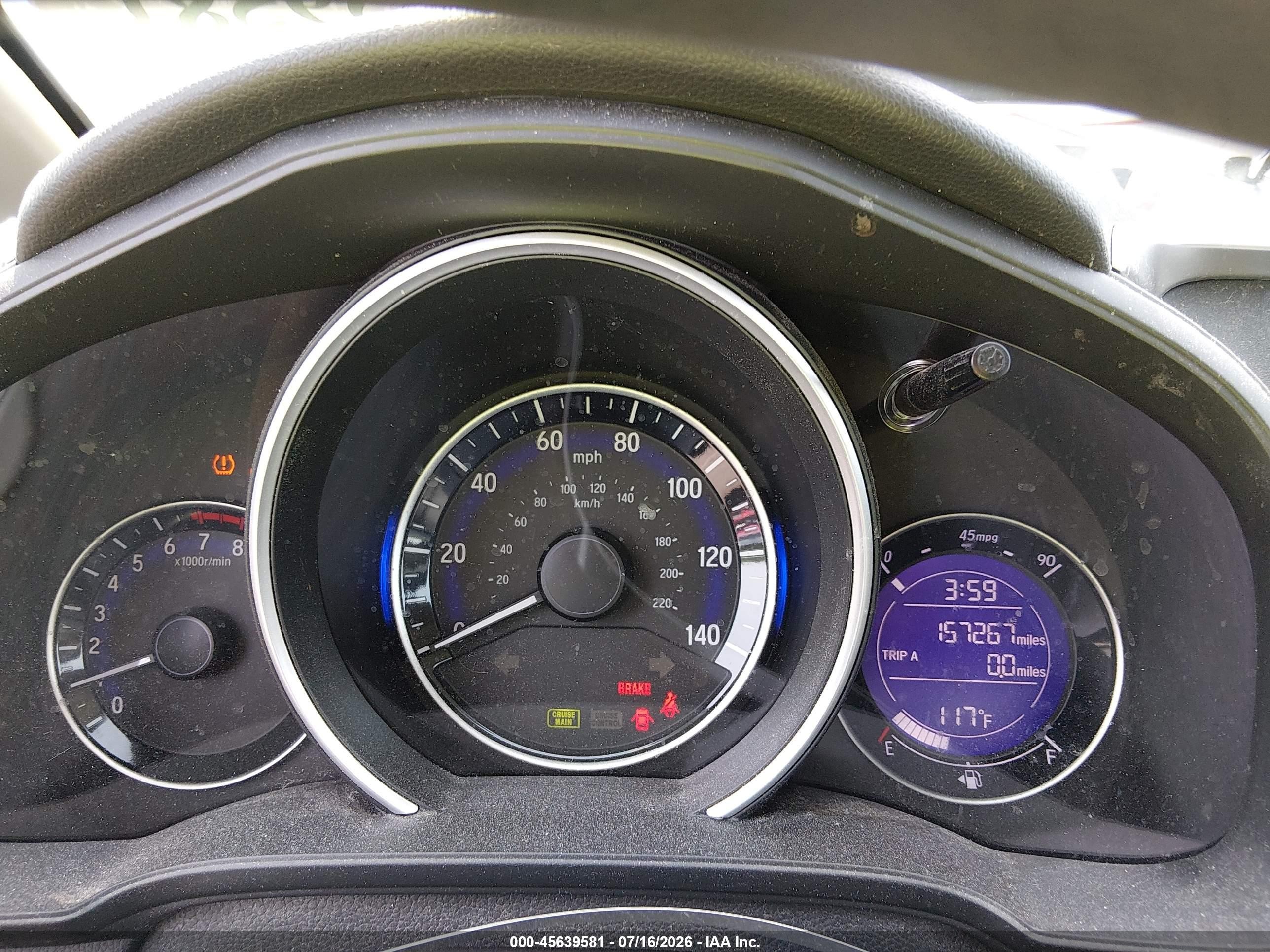 2015 Honda Fit Lx Серый vin: 3HGGK5G54FM724627