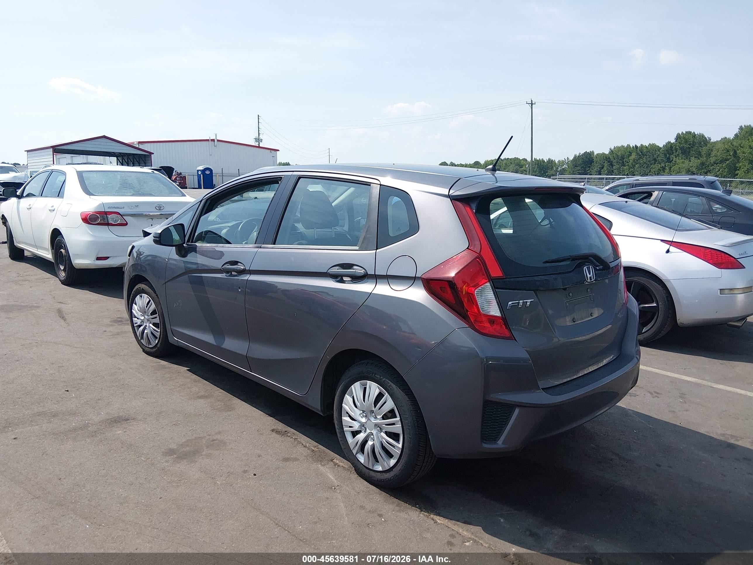 2015 Honda Fit Lx Серый vin: 3HGGK5G54FM724627