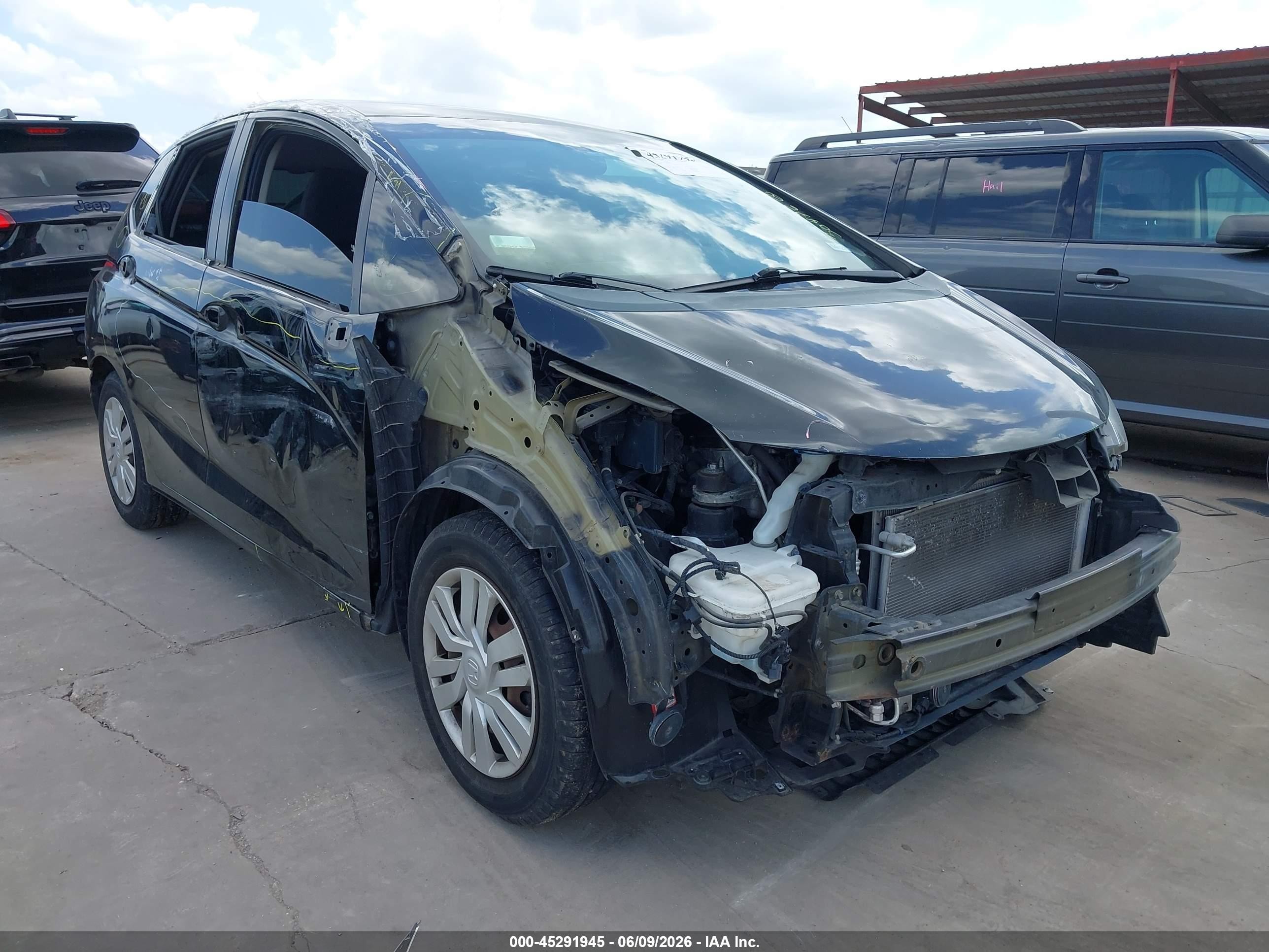 2015 Honda Fit Lx Черный vin: 3HGGK5G54FM742416