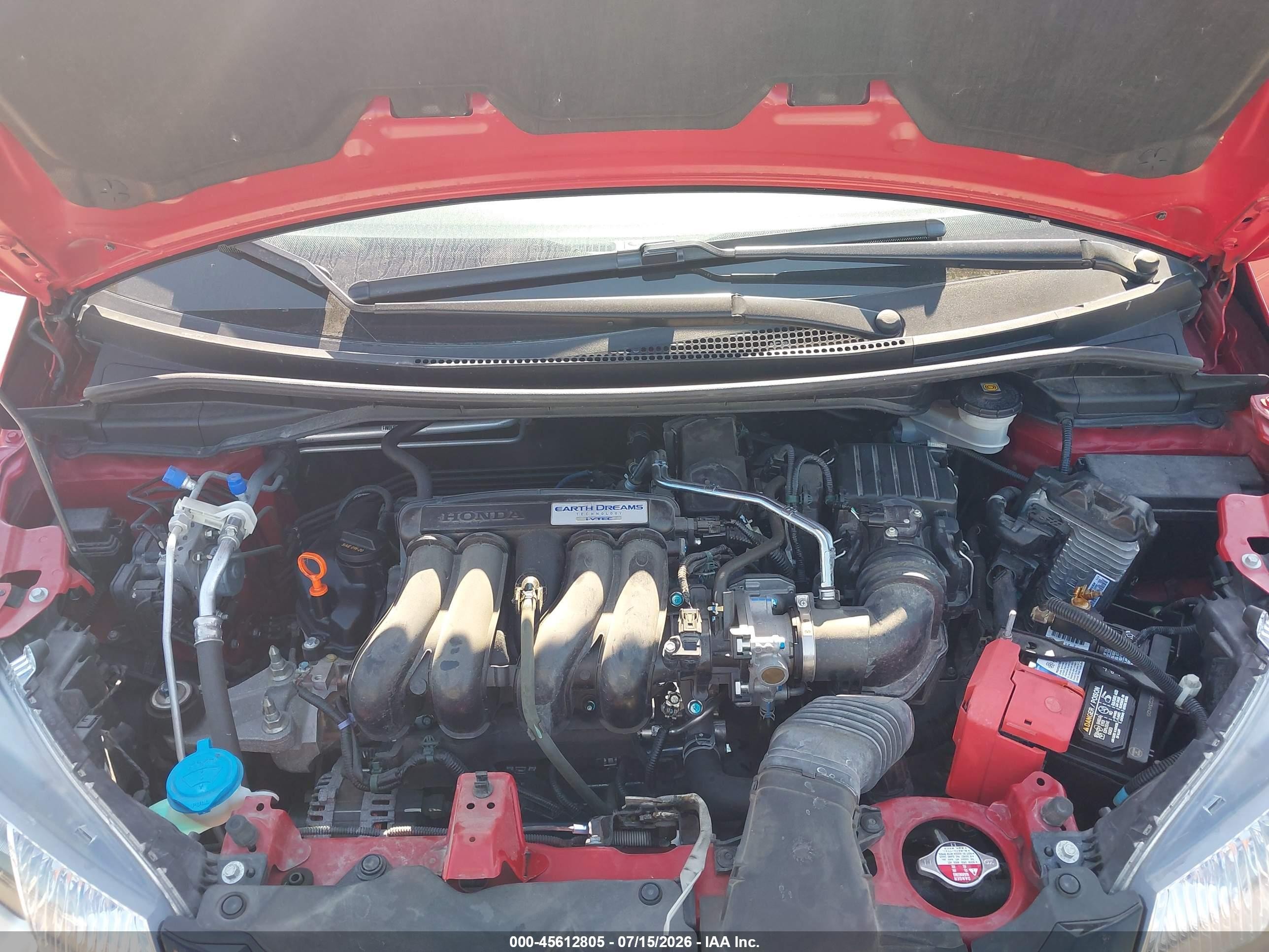 2015 Honda Fit Lx Red vin: 3HGGK5G55FM748189