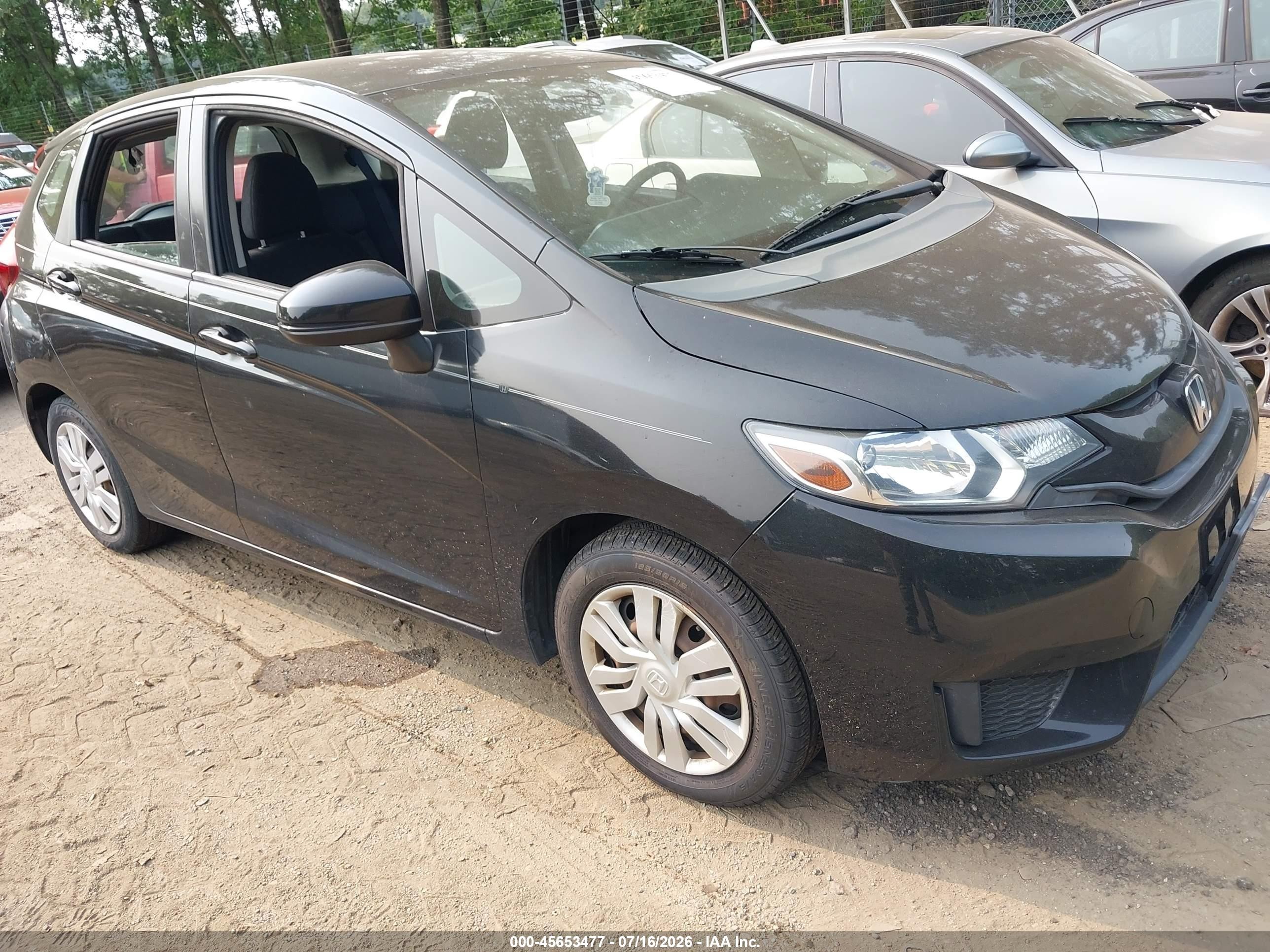 2015 Honda Fit Lx Black vin: 3HGGK5G55FM750234