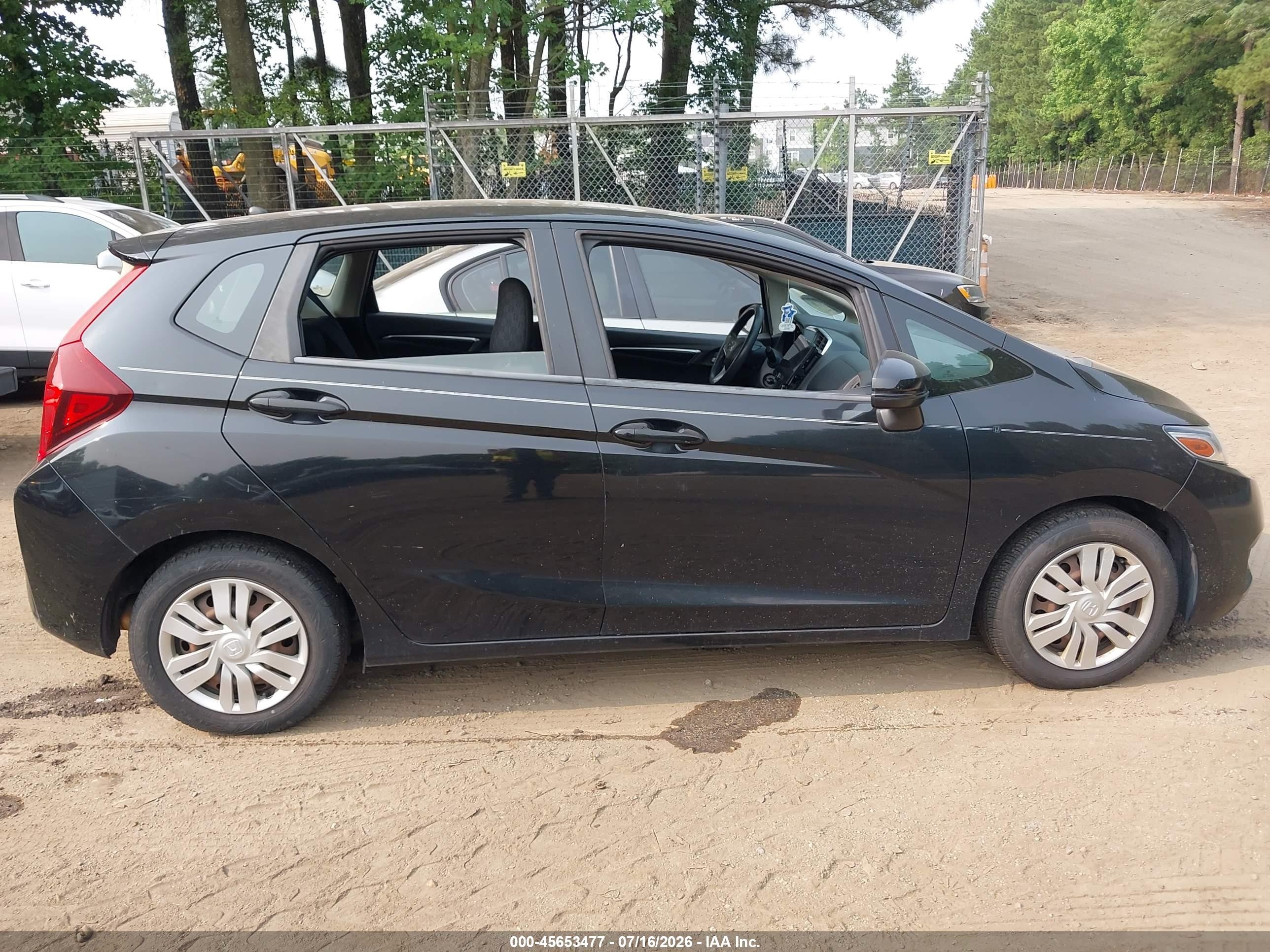 2015 Honda Fit Lx Black vin: 3HGGK5G55FM750234