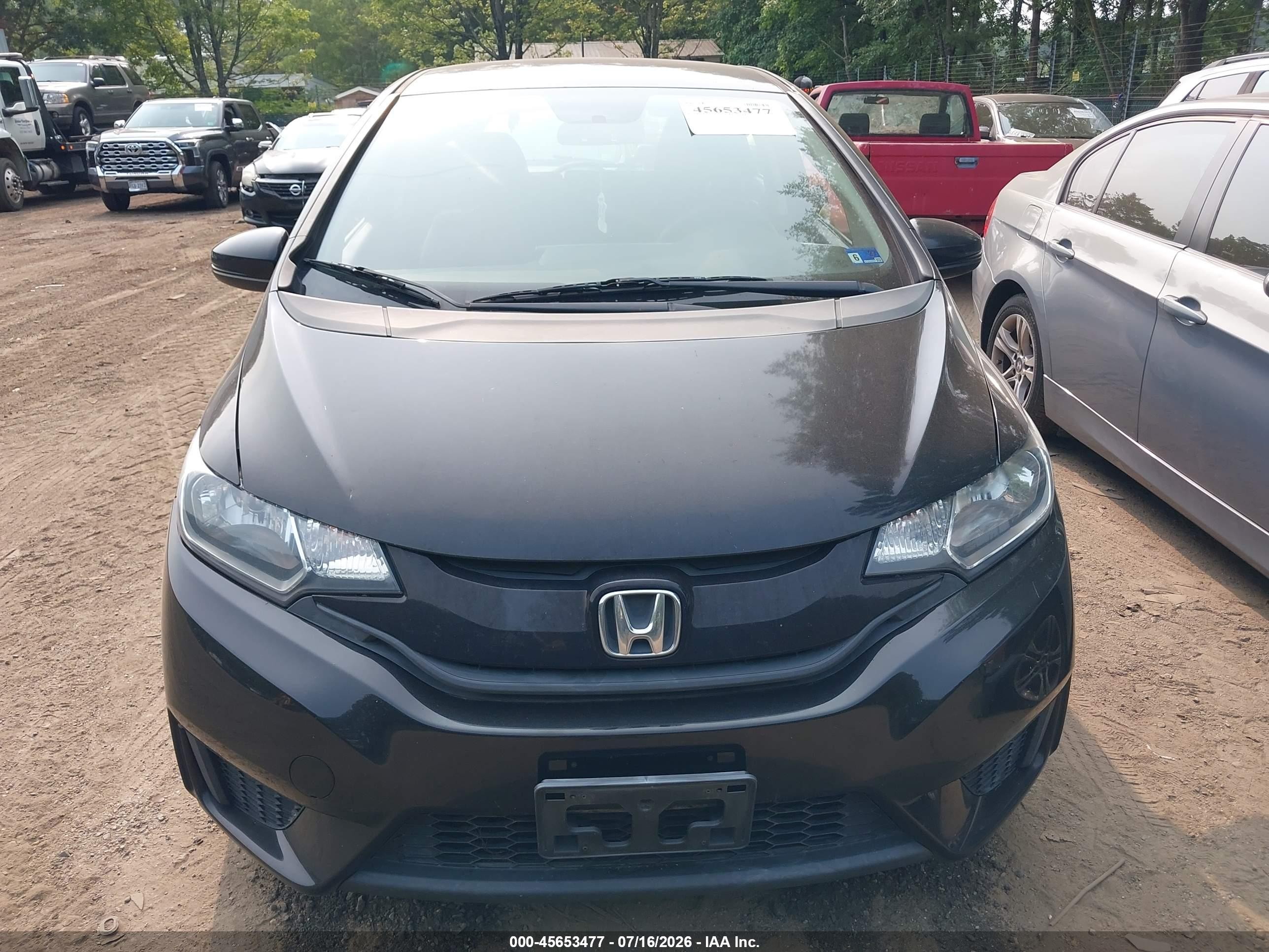 2015 Honda Fit Lx Black vin: 3HGGK5G55FM750234