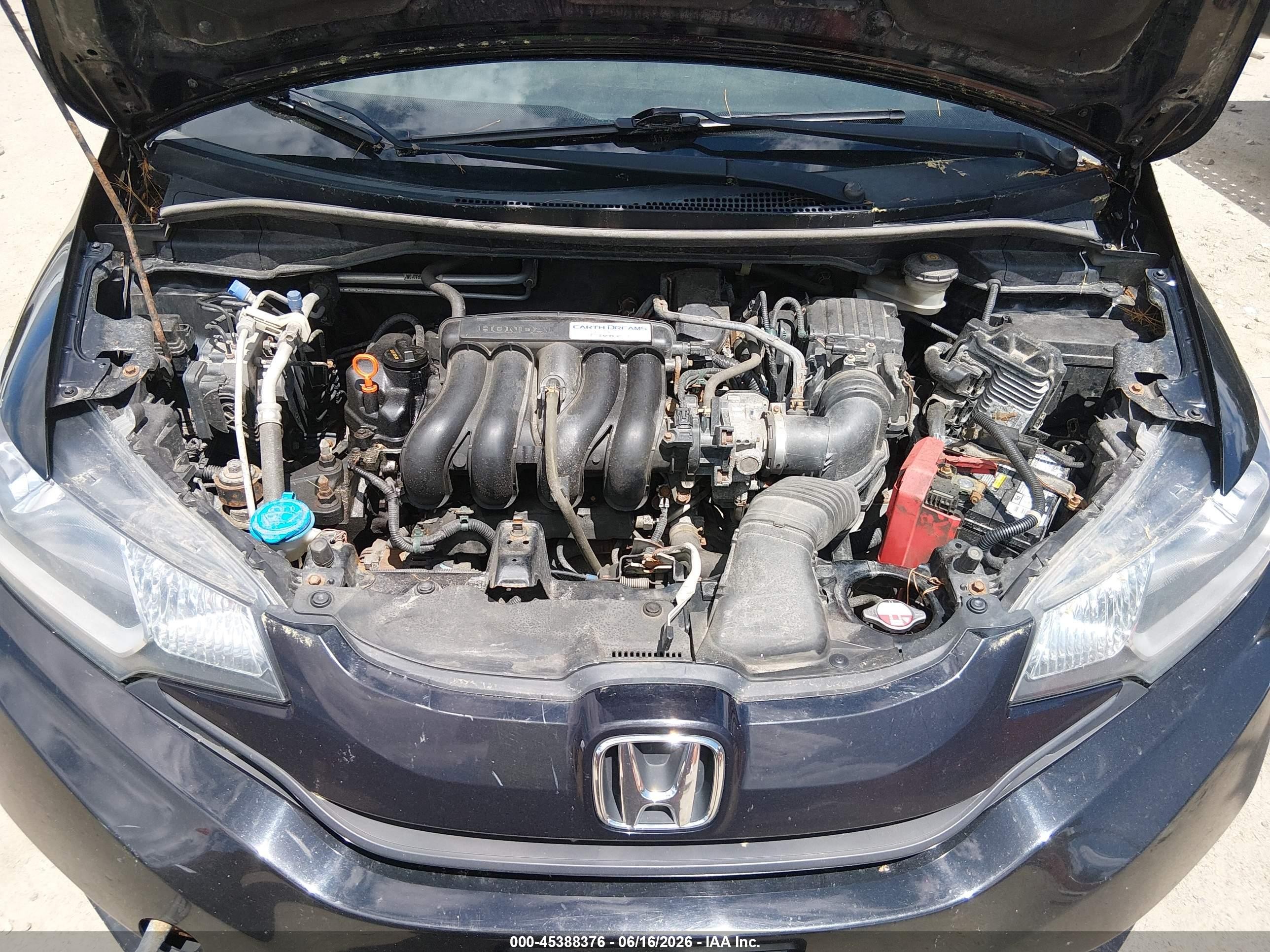 2015 Honda Fit Lx Black vin: 3HGGK5G55FM766367