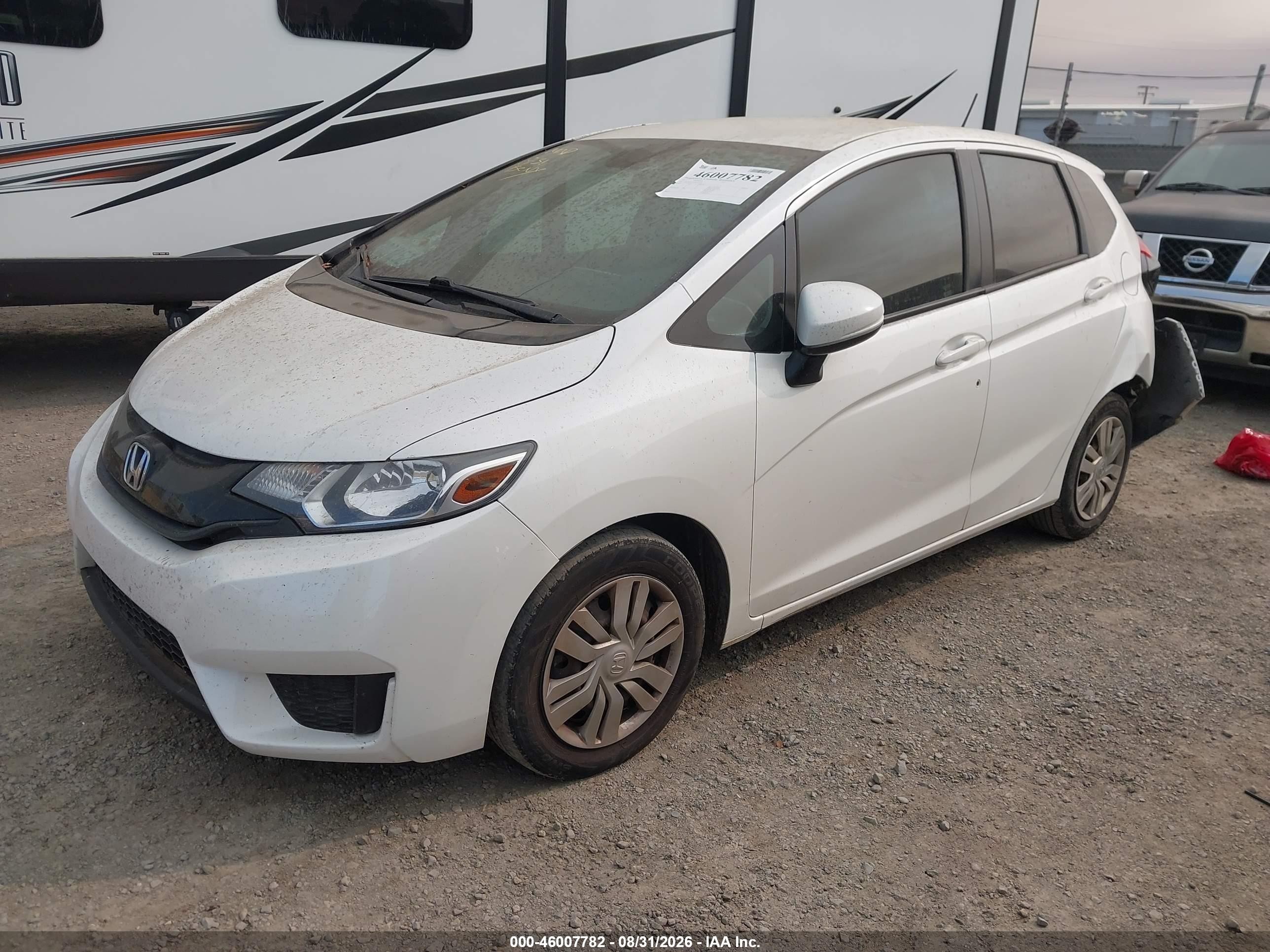 2017 Honda Fit Lx White vin: 3HGGK5G56HM701286