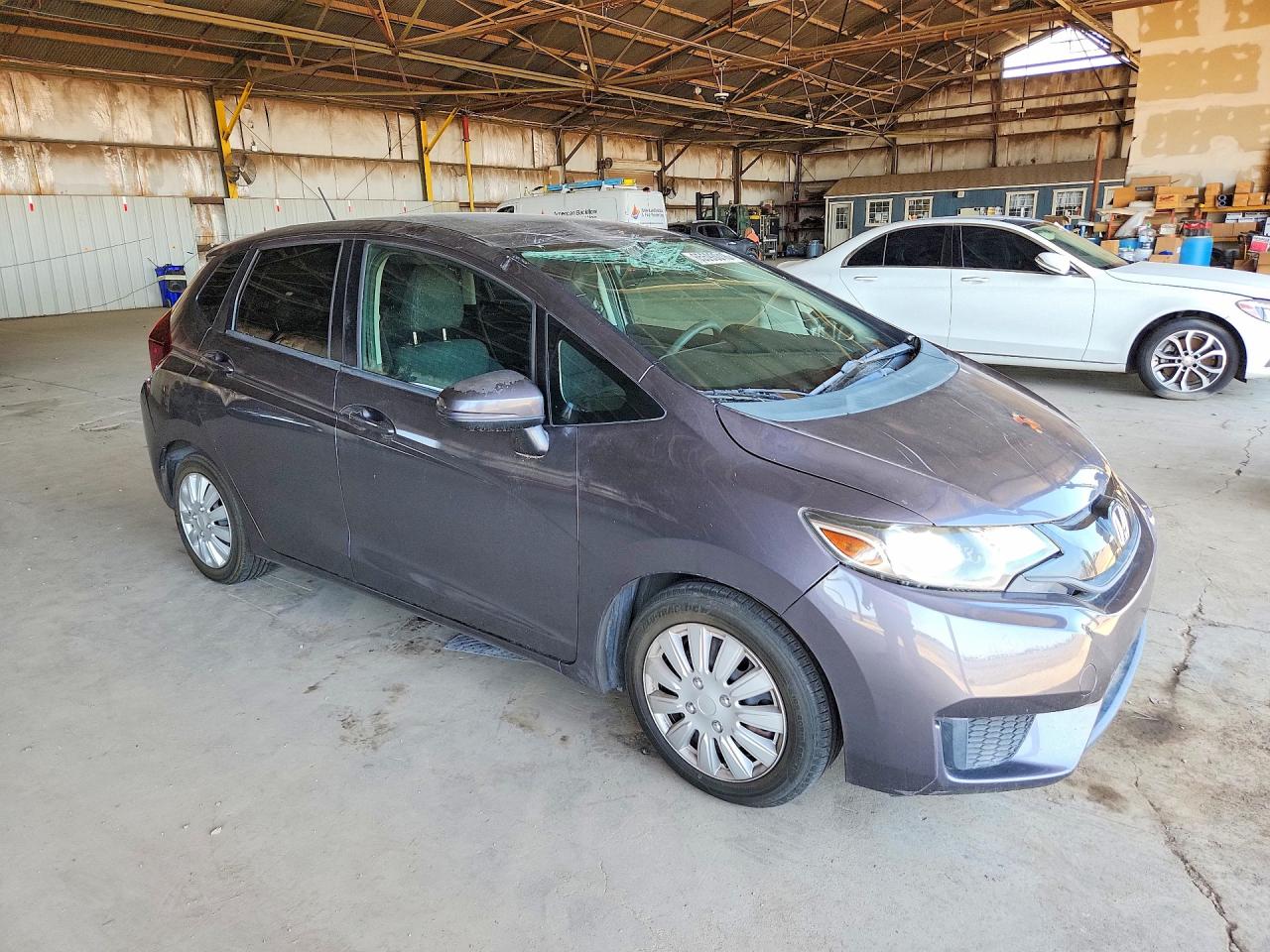 2015 Honda Fit Lx Gray vin: 3HGGK5G57FM768525