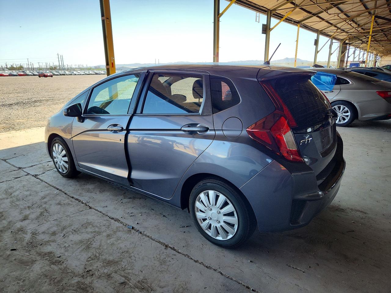 2015 Honda Fit Lx Gray vin: 3HGGK5G57FM768525