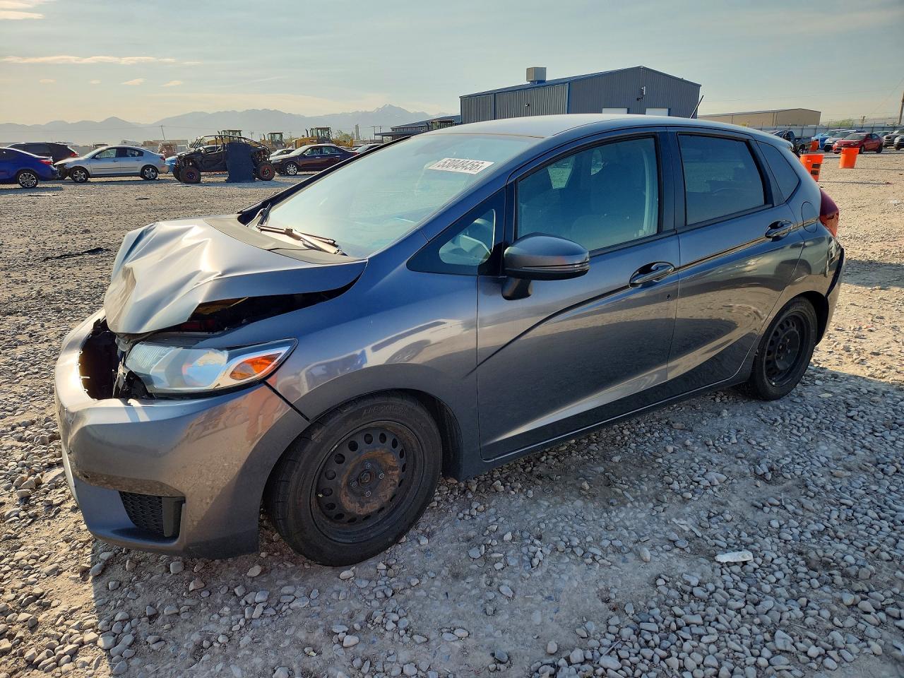 2015 Honda Fit Lx Gray vin: 3HGGK5G59FM732979