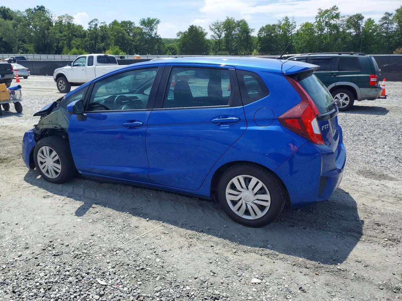 2015 Honda Fit Lx Blue vin: 3HGGK5G5XFM762007