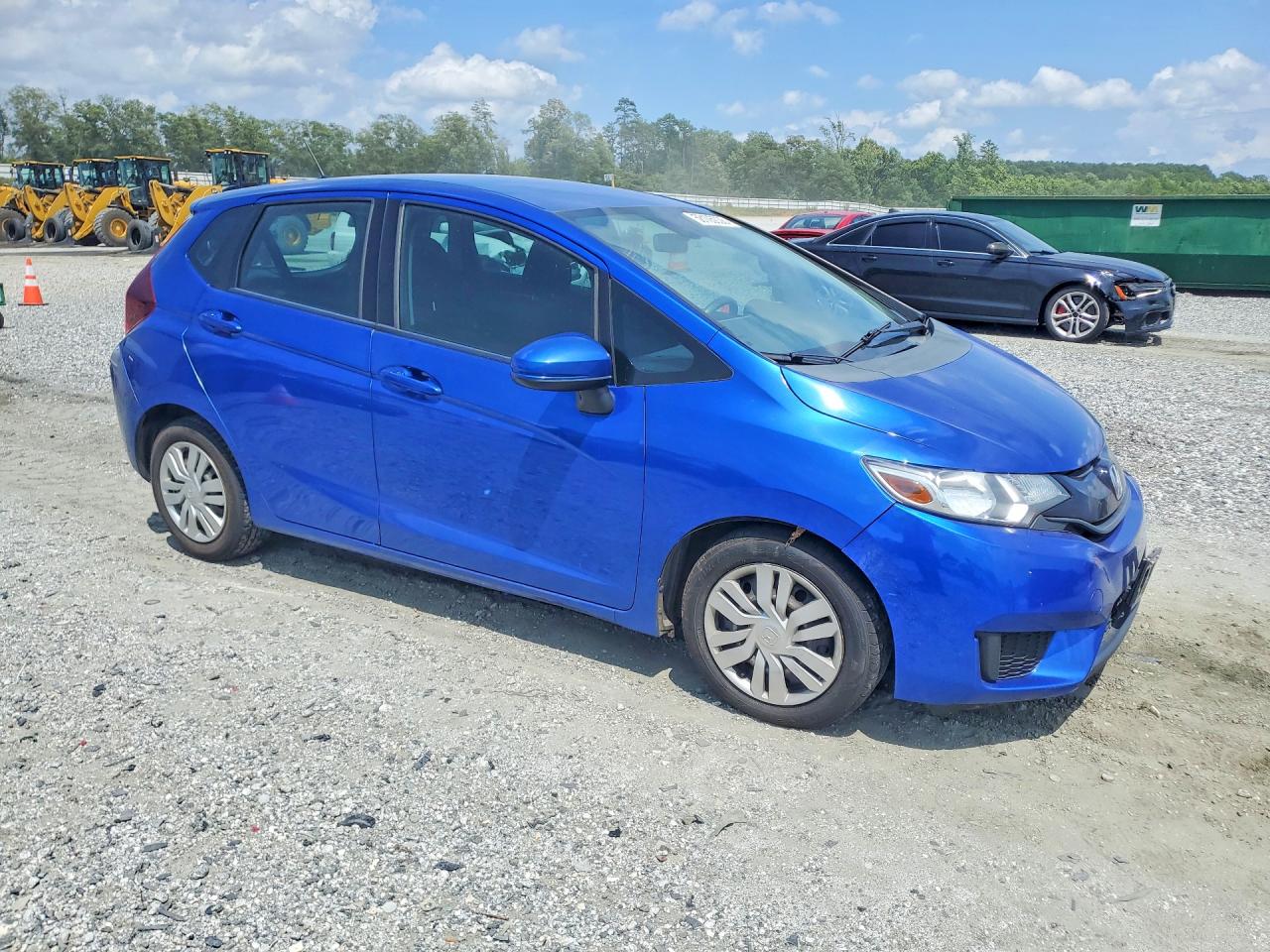 2015 Honda Fit Lx Blue vin: 3HGGK5G5XFM762007