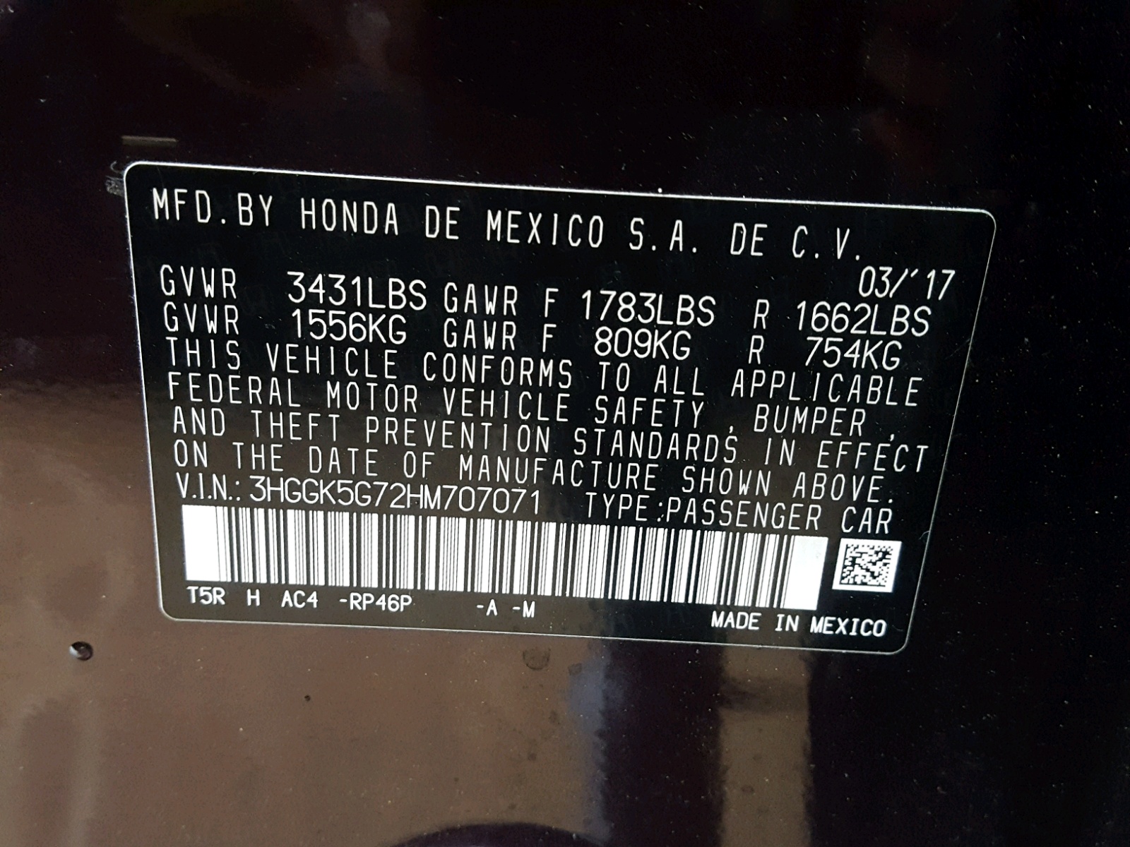 2017 Honda Fit Ex Фиолетовый vin: 3HGGK5G72HM707071