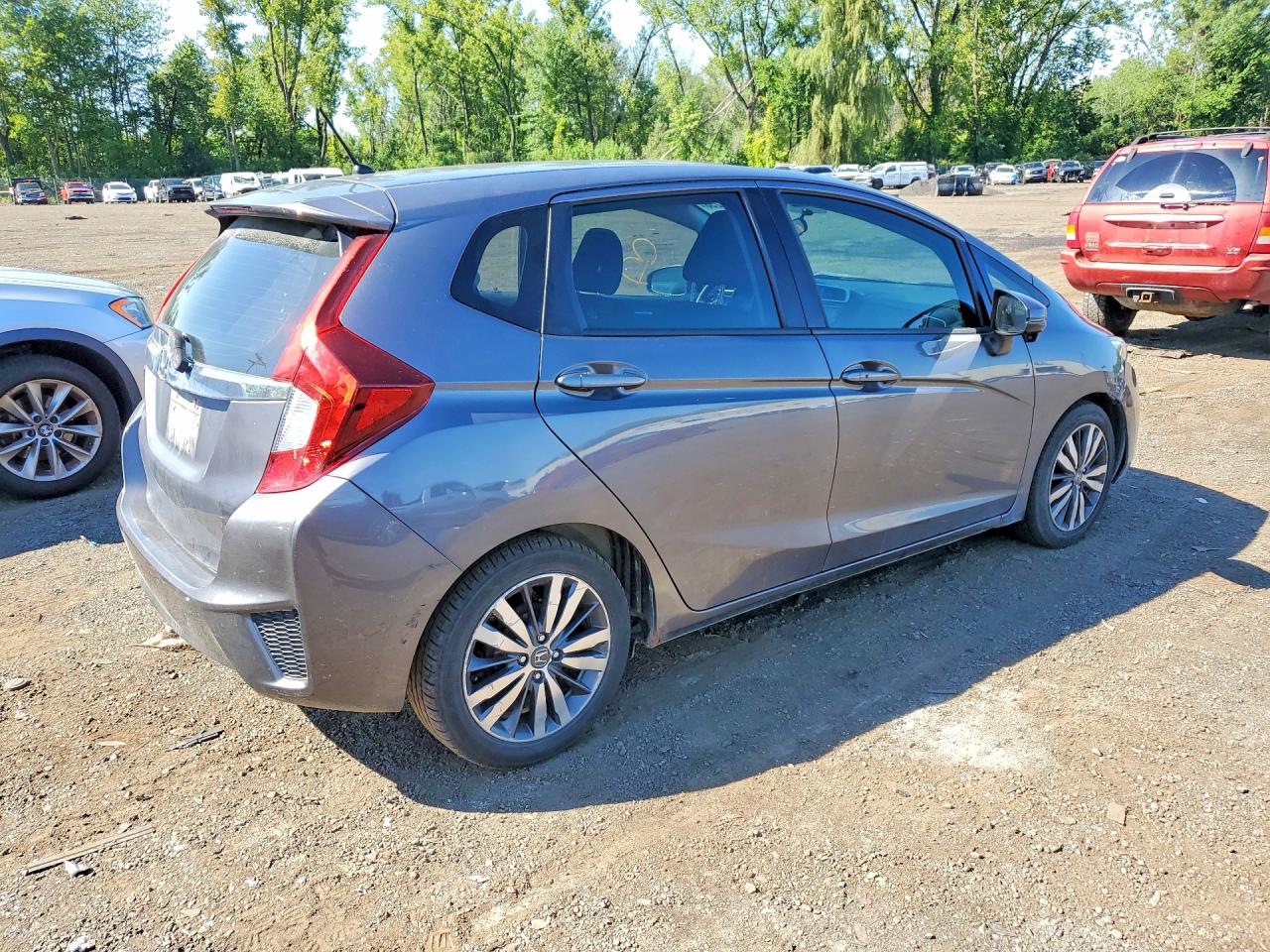 2015 Honda Fit Ex Gray vin: 3HGGK5G80FM708564