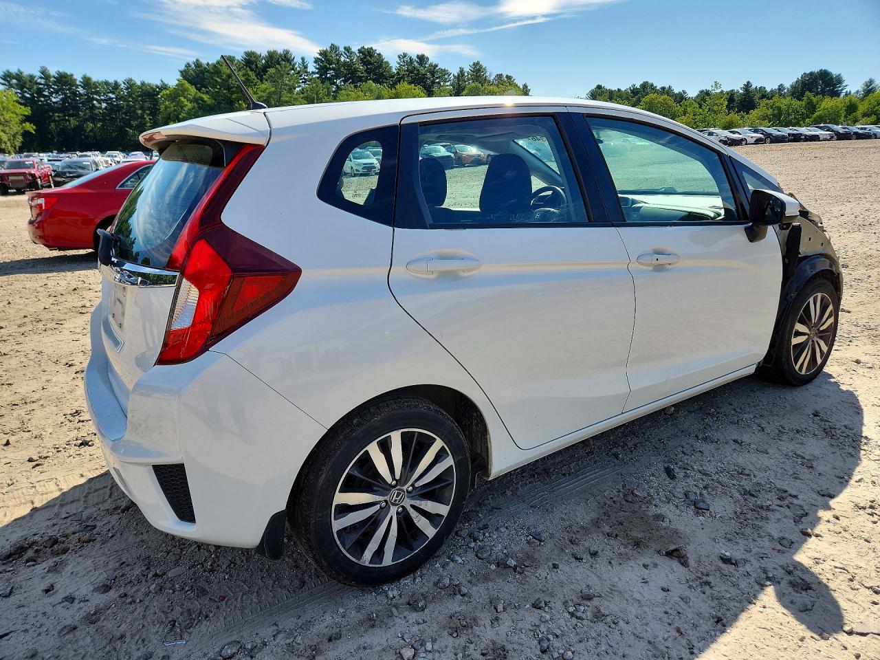 2015 Honda Fit Ex White vin: 3HGGK5G83FM733877