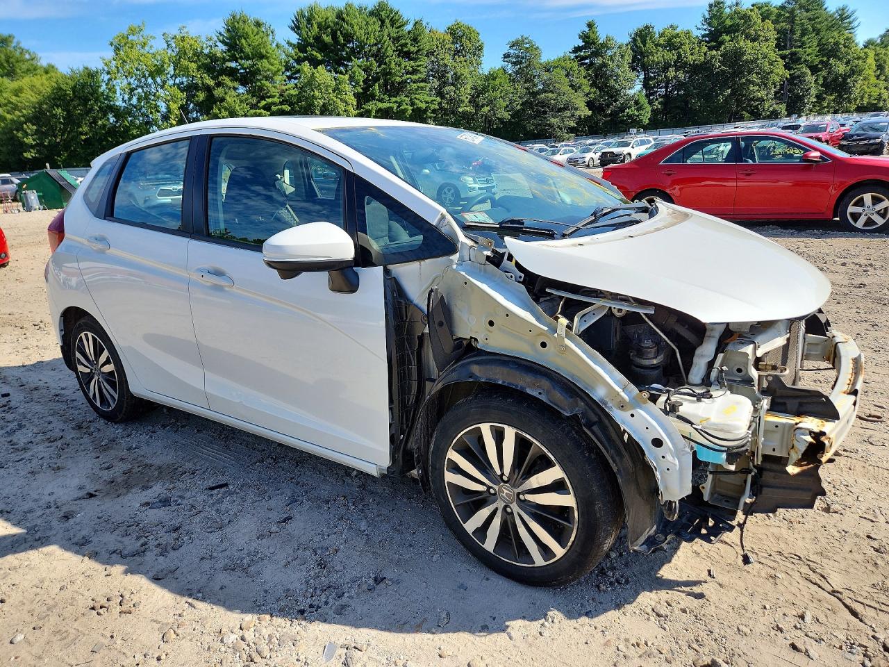 2015 Honda Fit Ex White vin: 3HGGK5G83FM733877