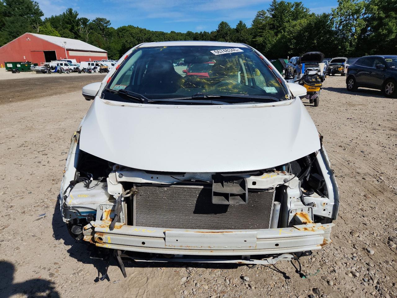 2015 Honda Fit Ex White vin: 3HGGK5G83FM733877