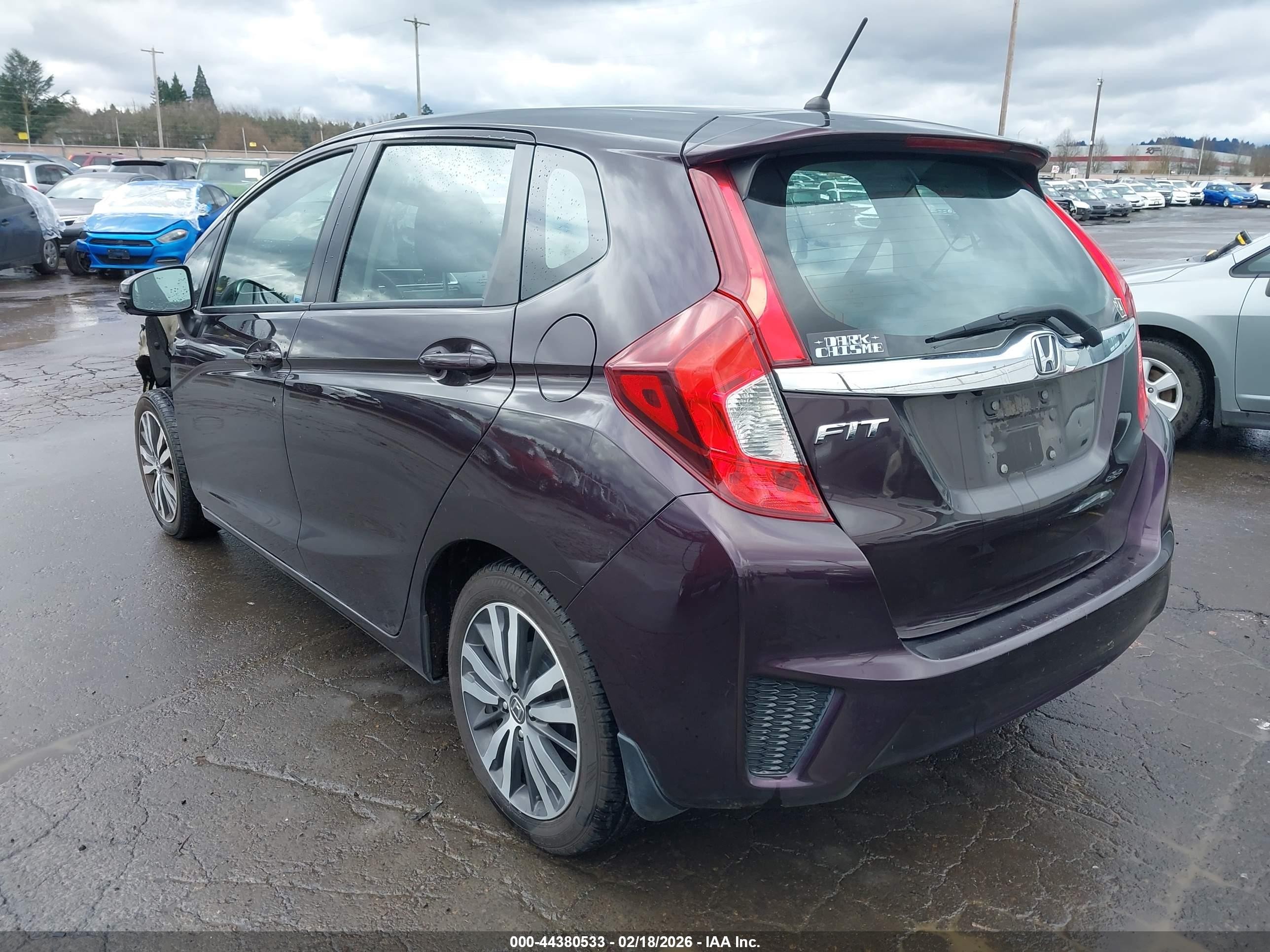 2015 Honda Fit Ex Purple vin: 3HGGK5G83FM741624