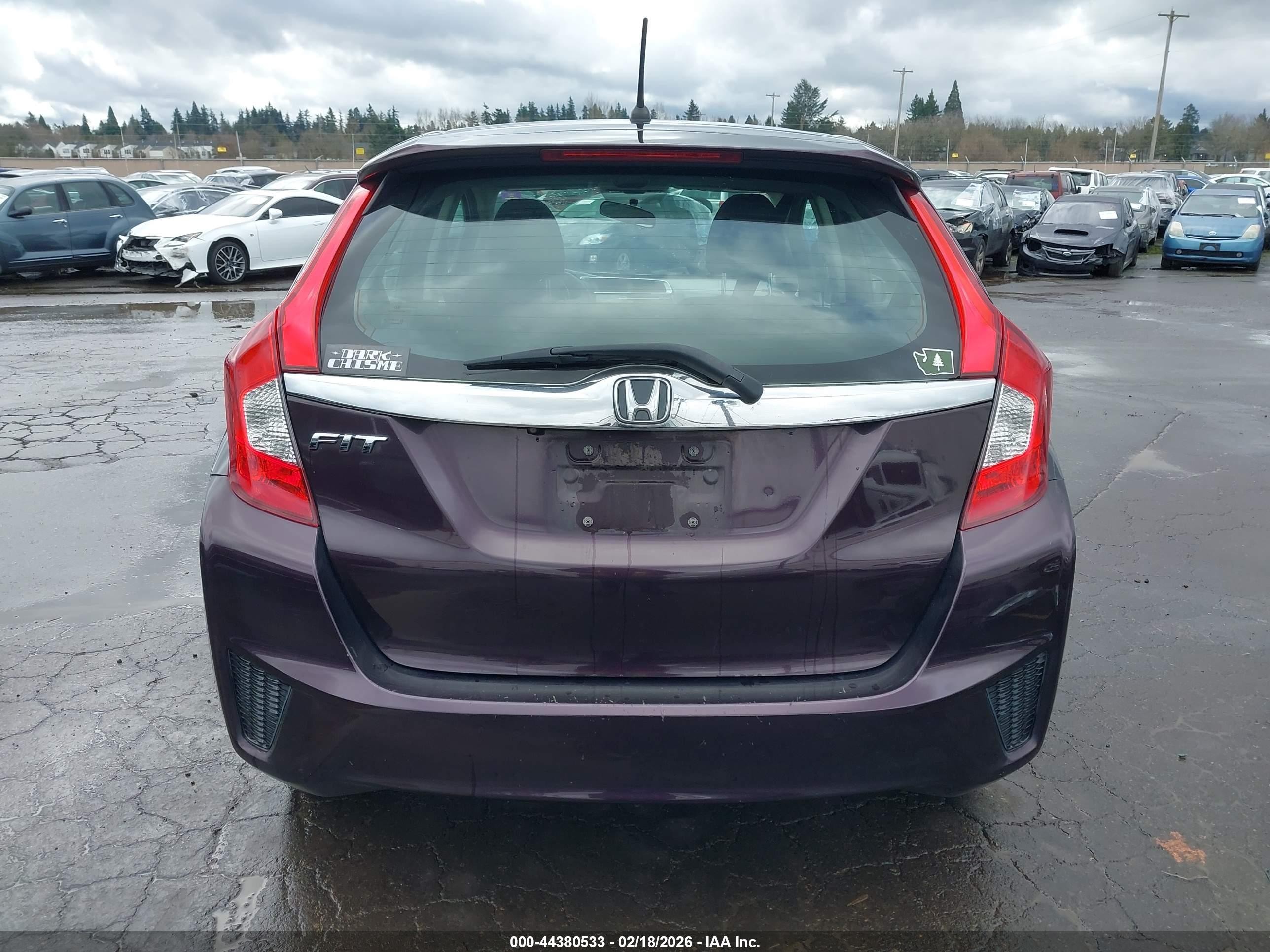 2015 Honda Fit Ex Purple vin: 3HGGK5G83FM741624