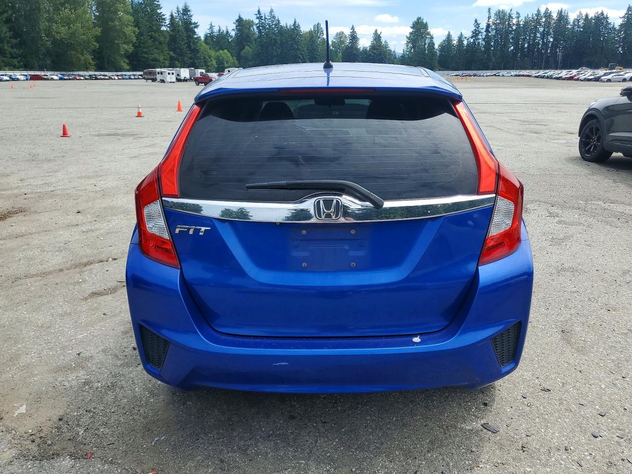 2015 Honda Fit Ex Blue vin: 3HGGK5G84FM731166